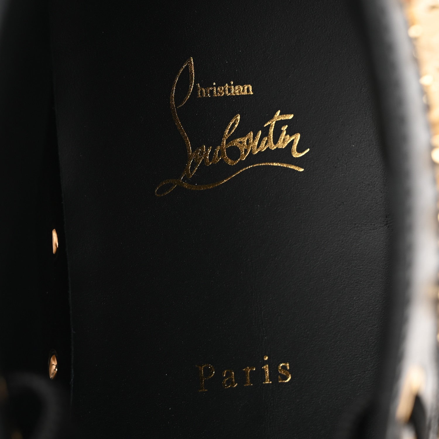 Calfskin Louis Spikes Flat Mens Sneakers 42.5 Black