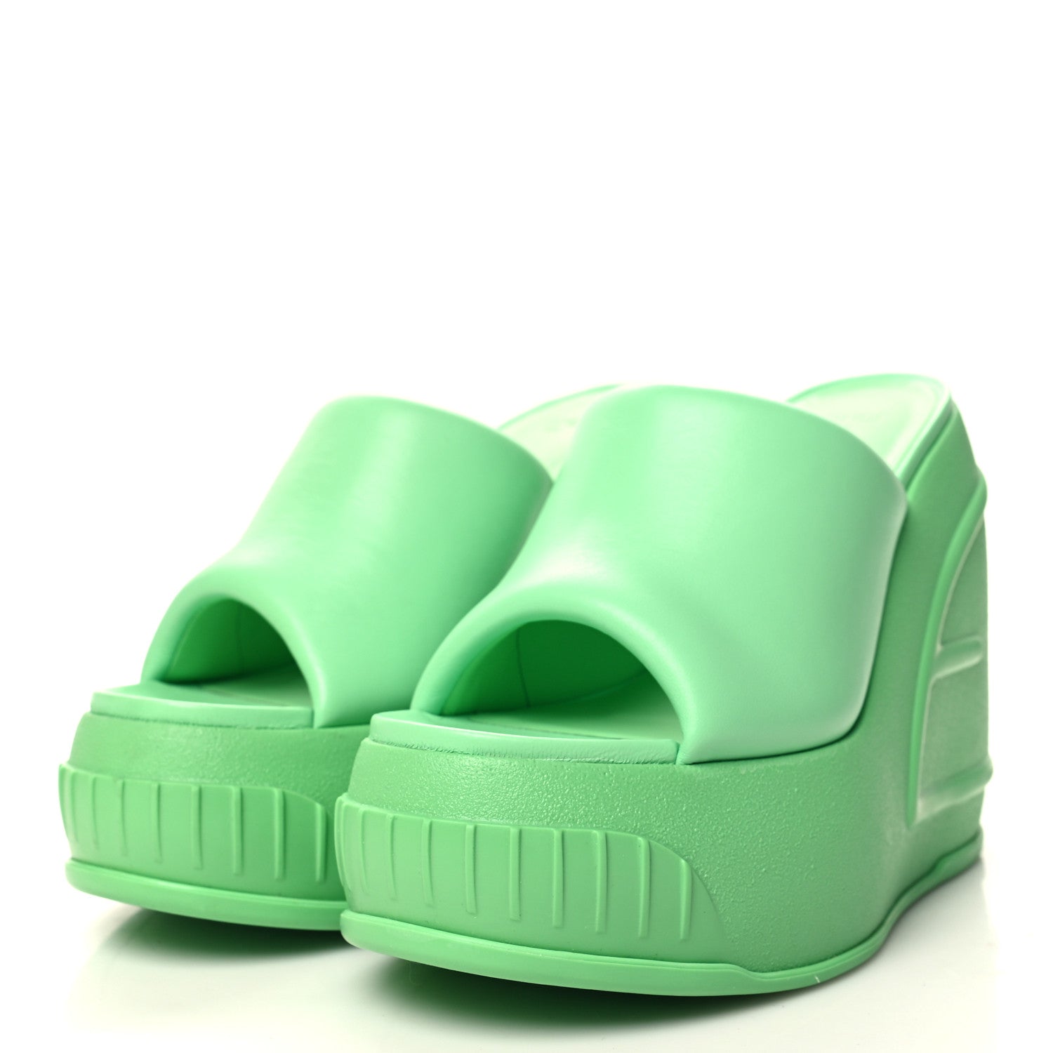 Nappa Fashion Show Platform 140mm Slide Sandals 38 Bouquet