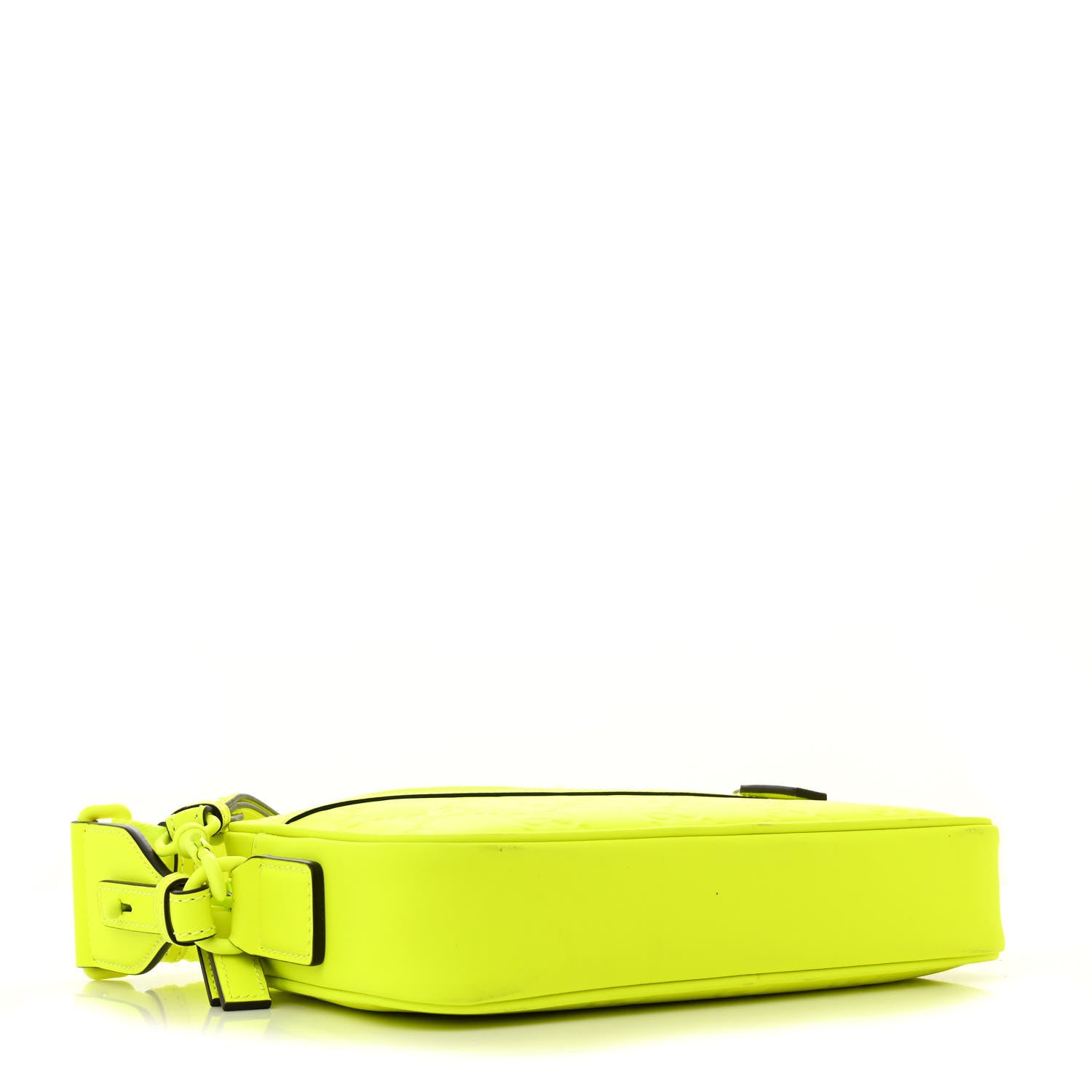 Rubber Effect Monogram GG Crossbody Bag Fluorescent Yellow