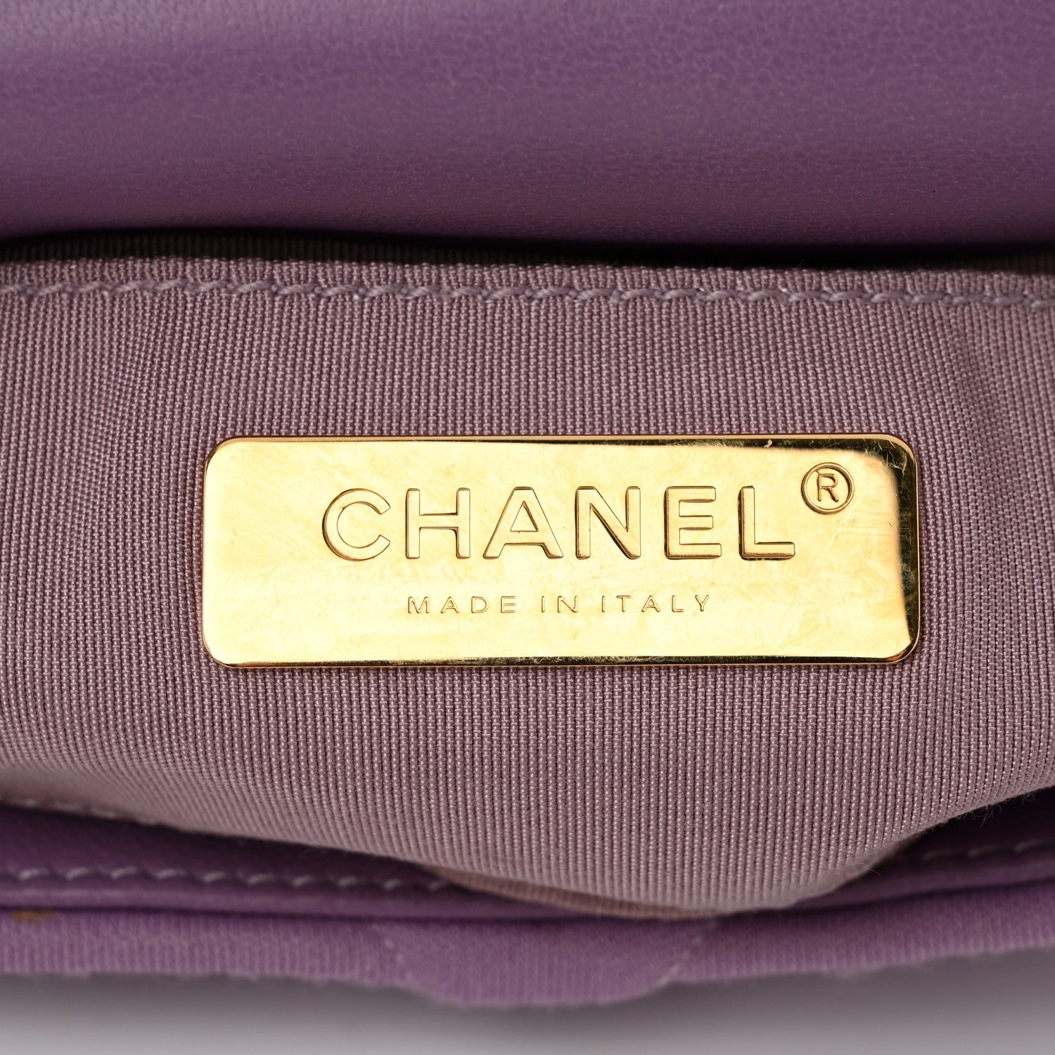 Jersey Quilted Chanel 19 Waist Bag Purple