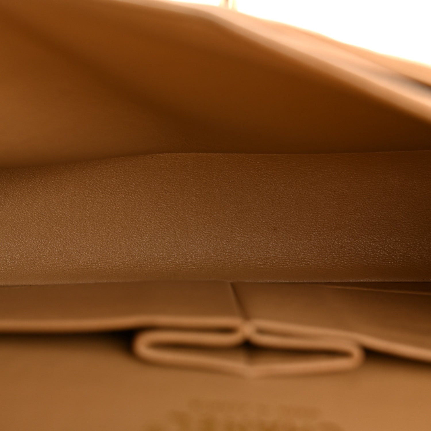 Caviar Quilted Medium Double Flap Beige