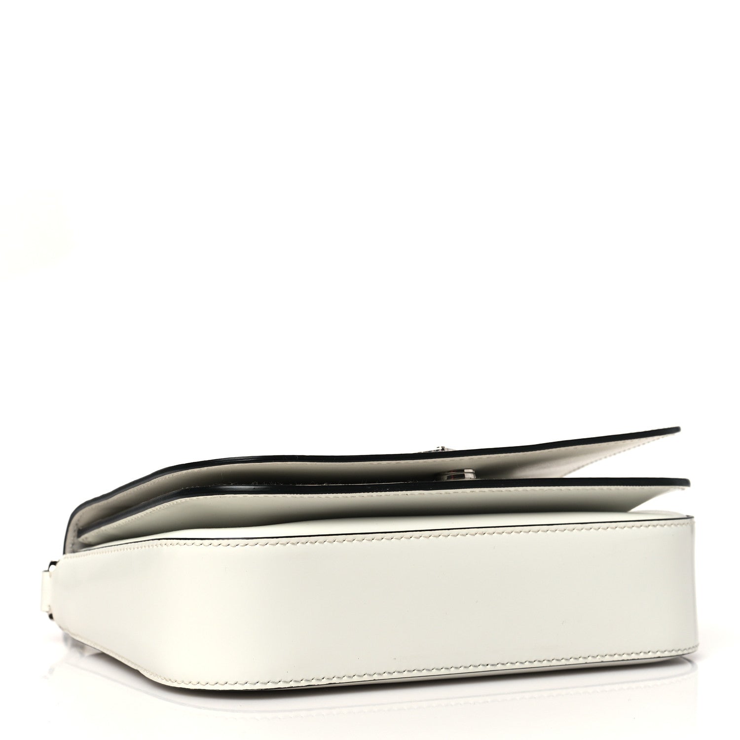 Spazzolato Flap Shoulder Bag White