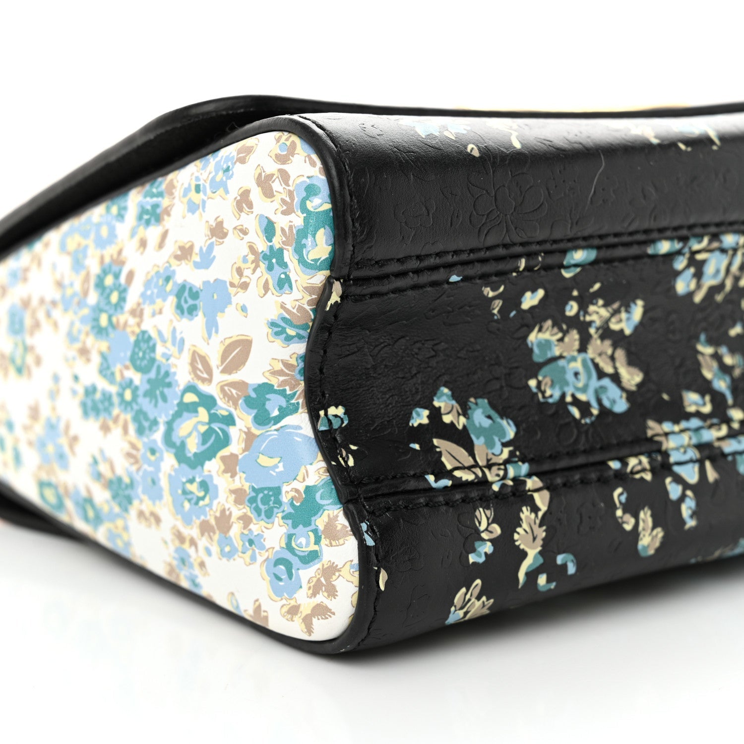 Printed Calfskin Flower Twist Shoulder Bag PM