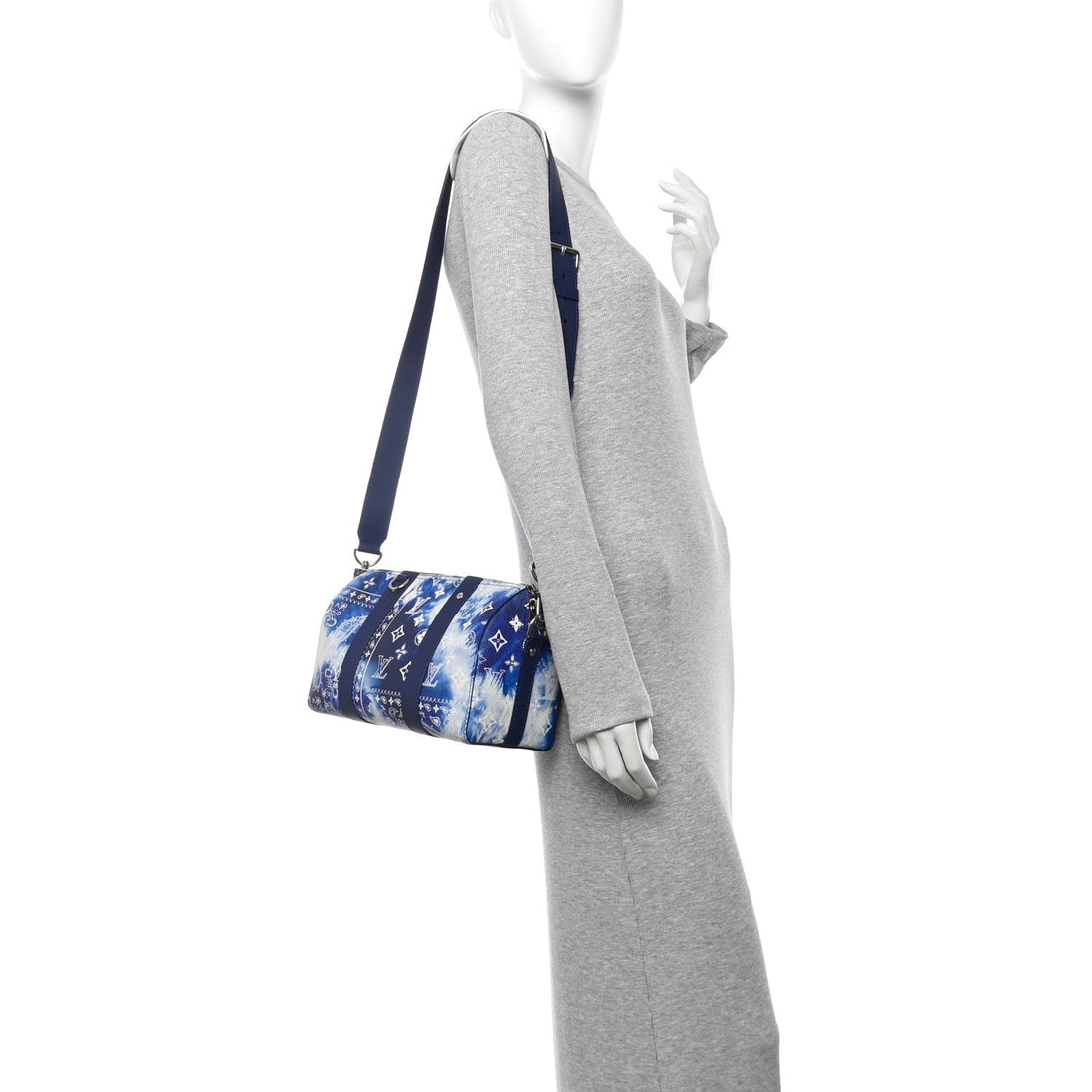 Cowhide Monogram Bandana City Keepall Blue