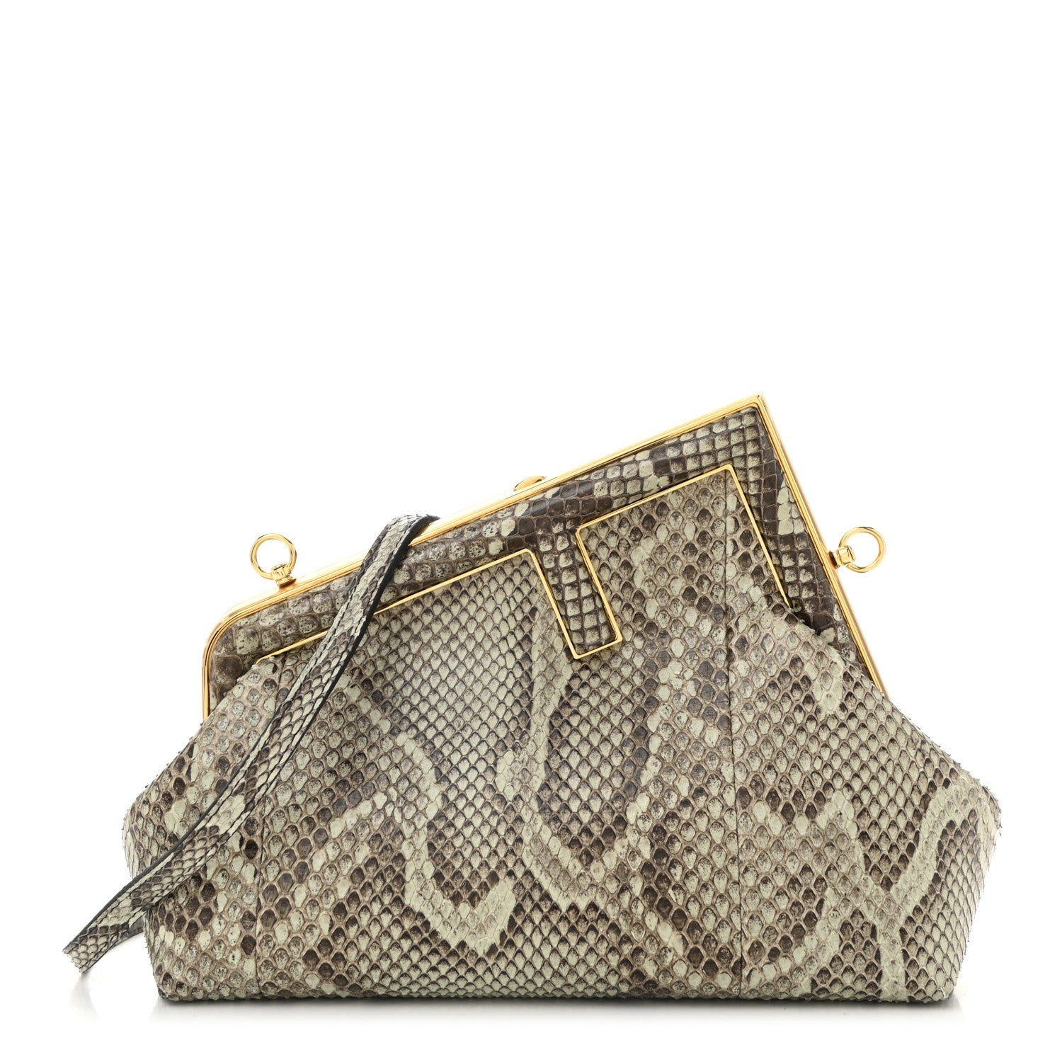 Snakeskin Small Fendi First Avocado Green