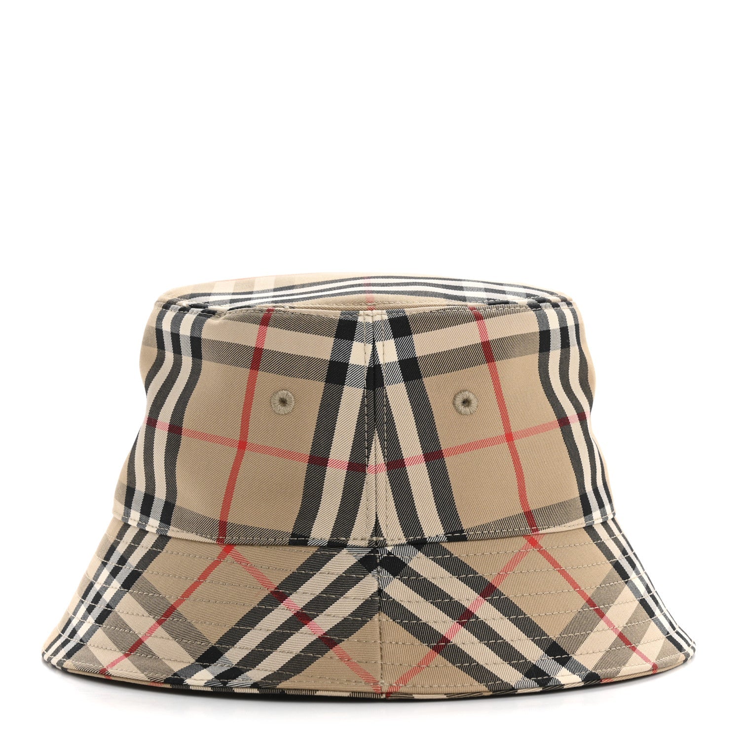 Technical Cotton Vintage Check Bucket Hat S Archive Beige