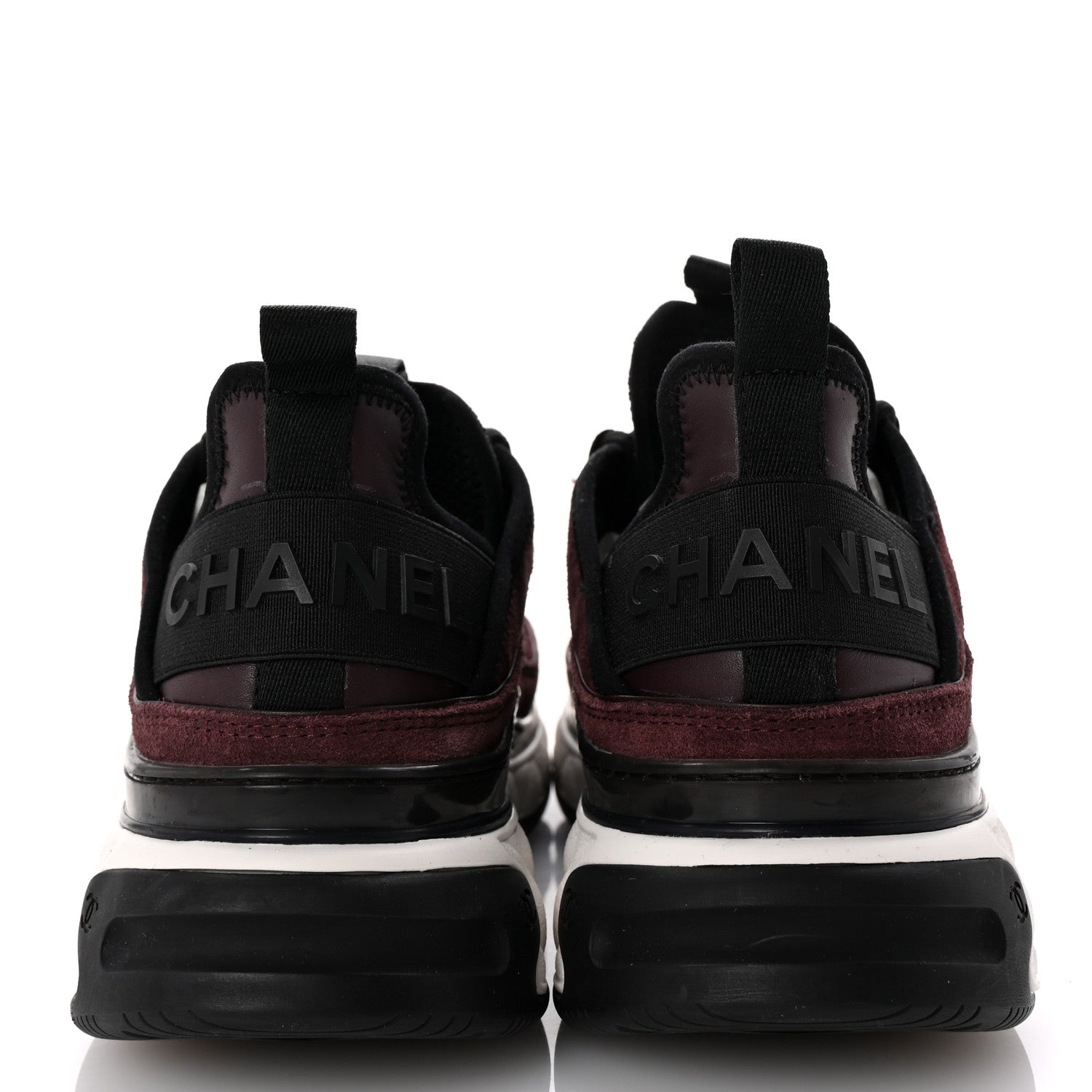 Suede Calfskin Nylon Grosgrain CC Sneakers 37 Dark Purple