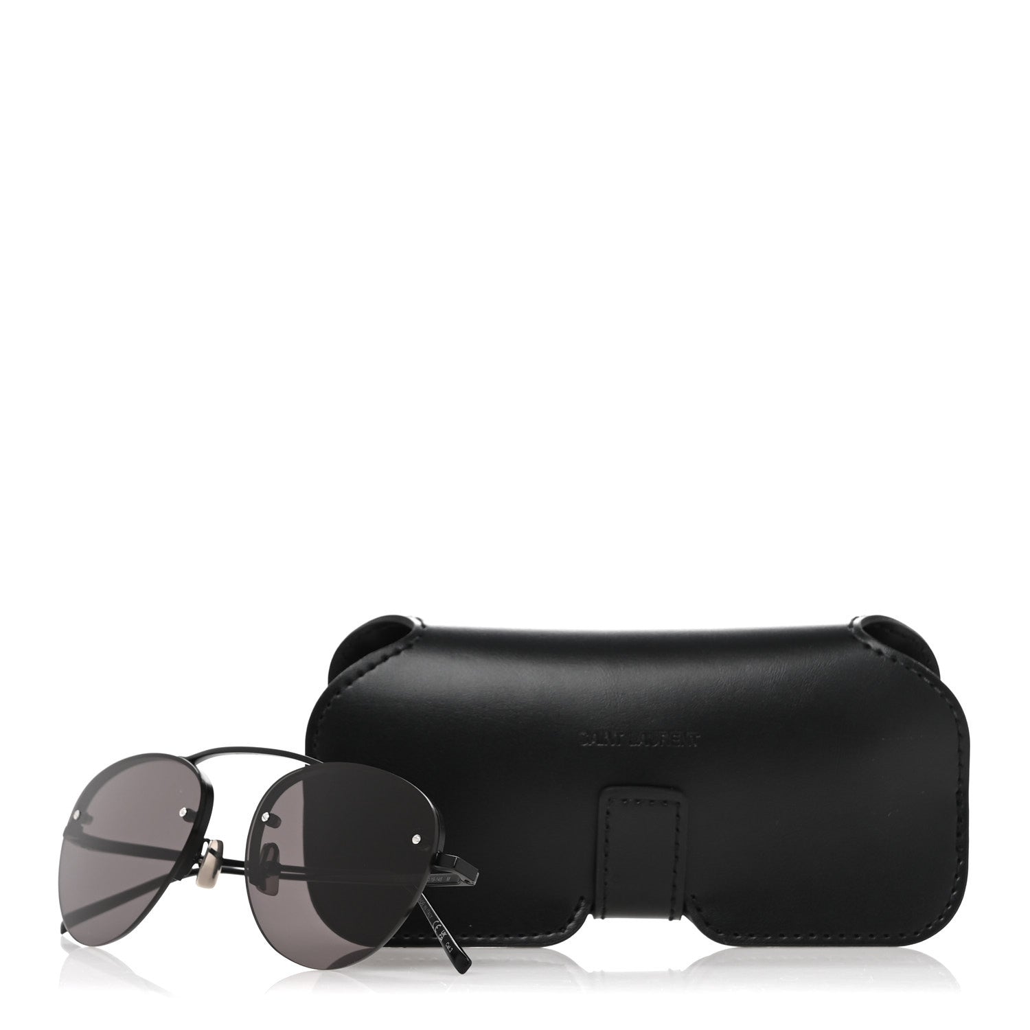 Metal Round Aviator SL 575 Sunglasses Black