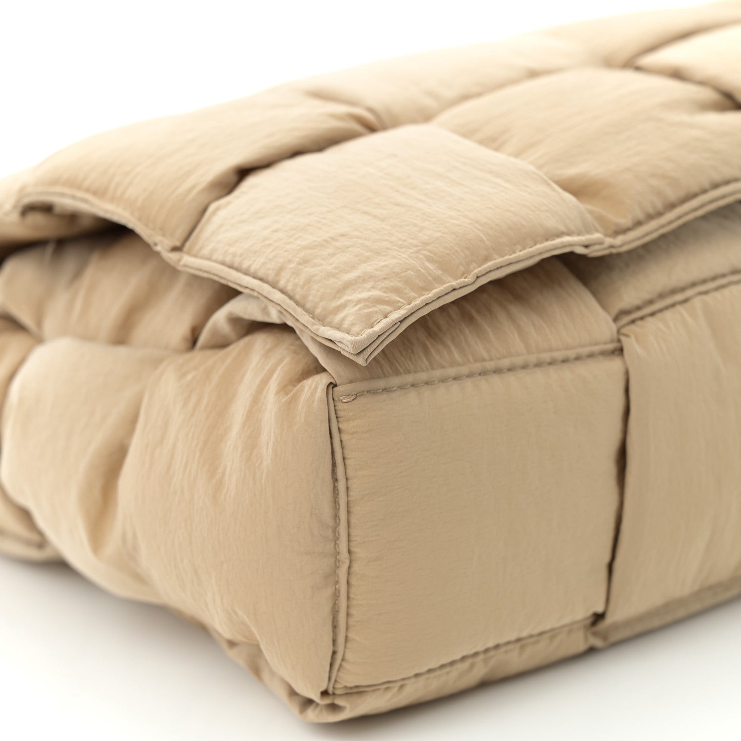 Nylon Intrecciato Padded Tech Maxi Cassette Bag Sesame