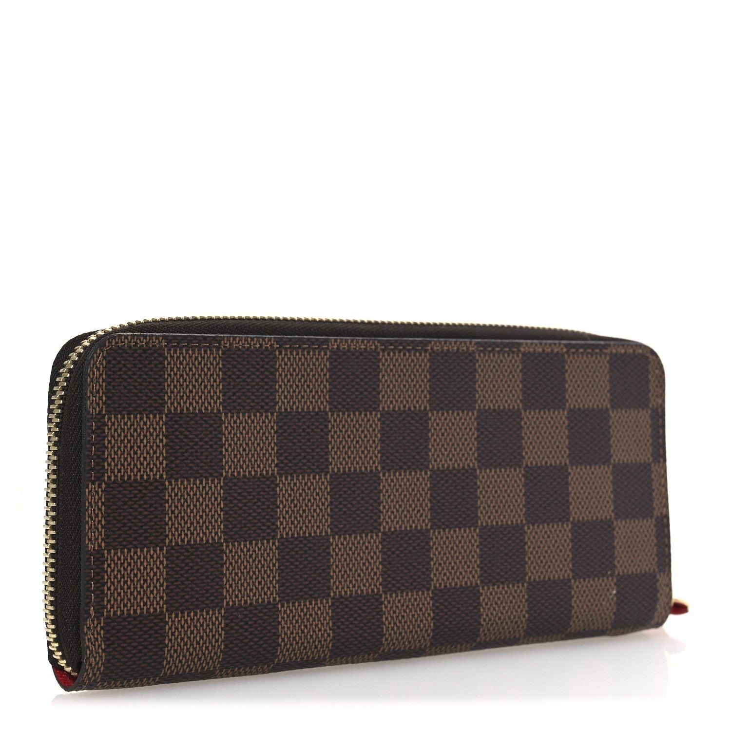 Damier Ebene Clemence Wallet Cherry