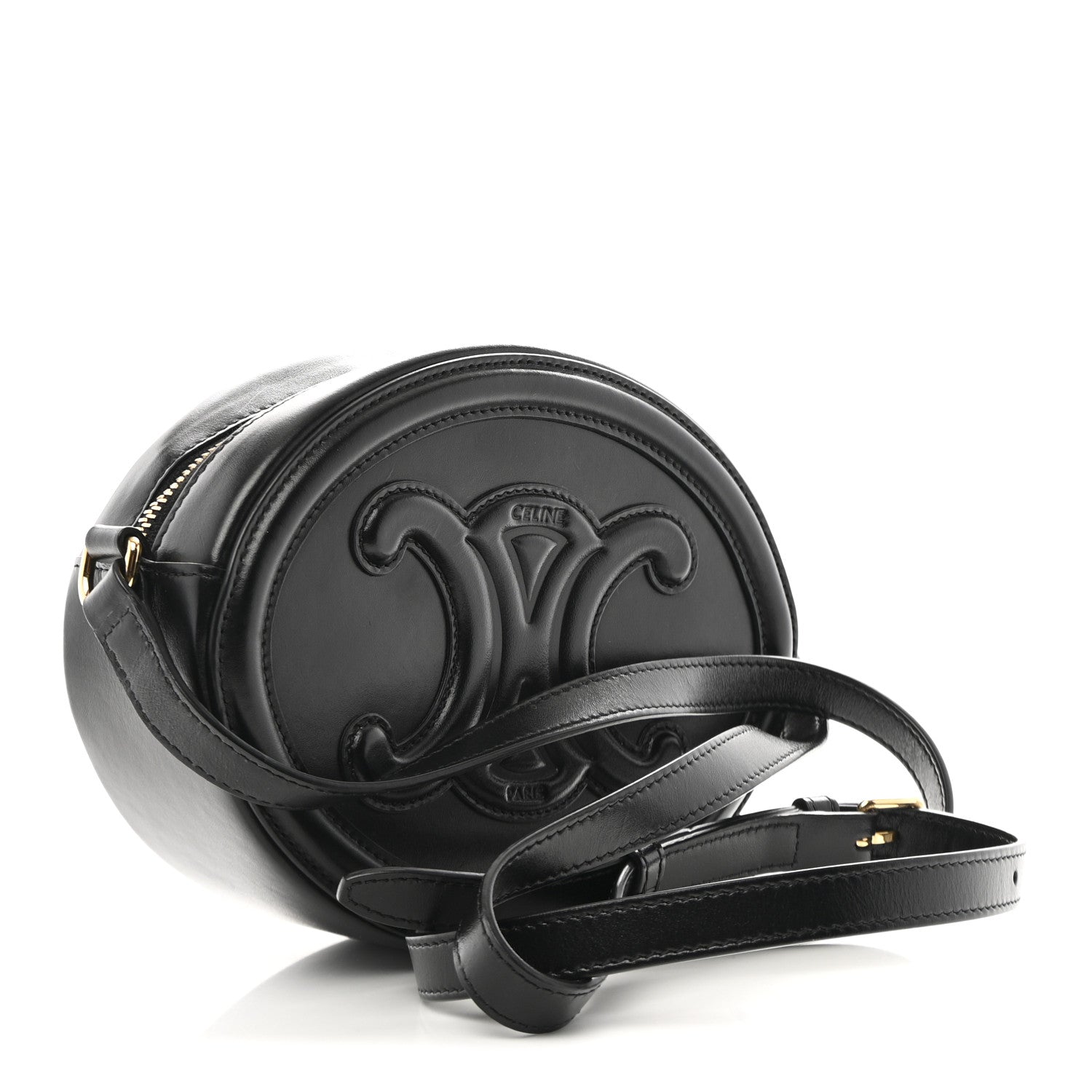 Smooth Calfskin Cuir Triomphe Oval Bag Black