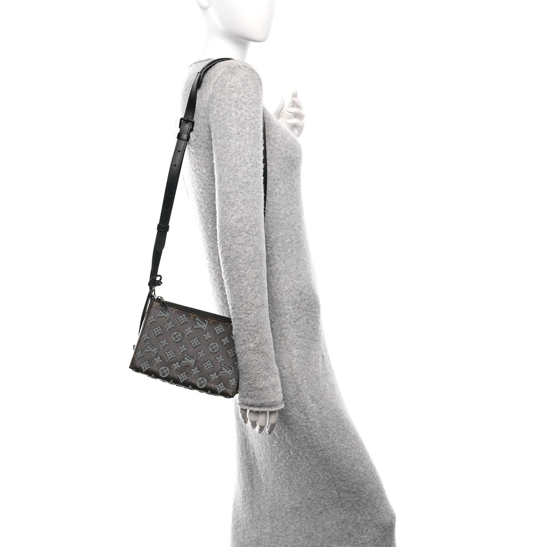 Monogram Tuffetage Triangle Messenger Turquoise