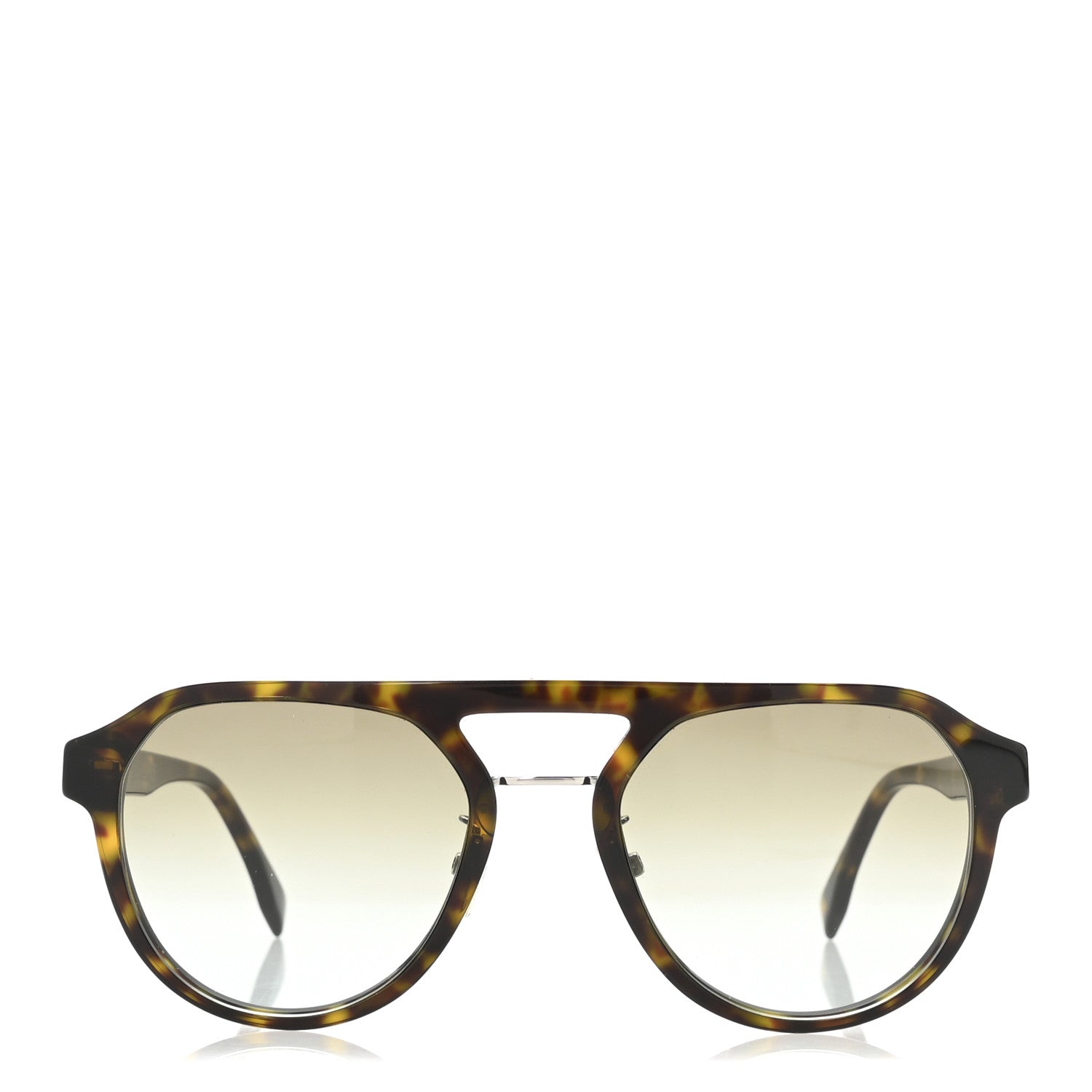 Acetate Aviator Diagonal Sunglasses FE40003U Havana