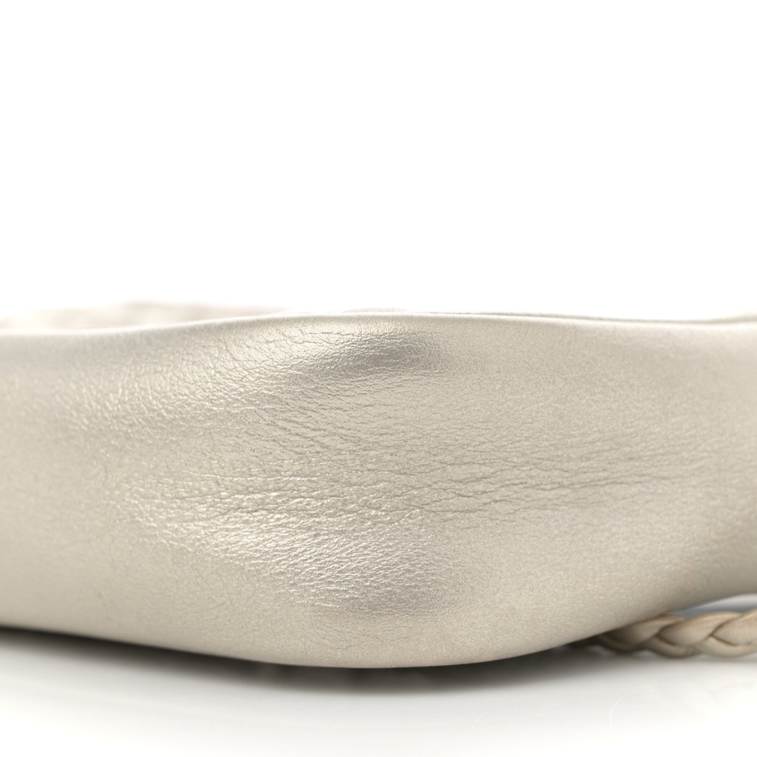 Laminated Nappa Web Trapuntata Small GG Shoulder Bag Argento