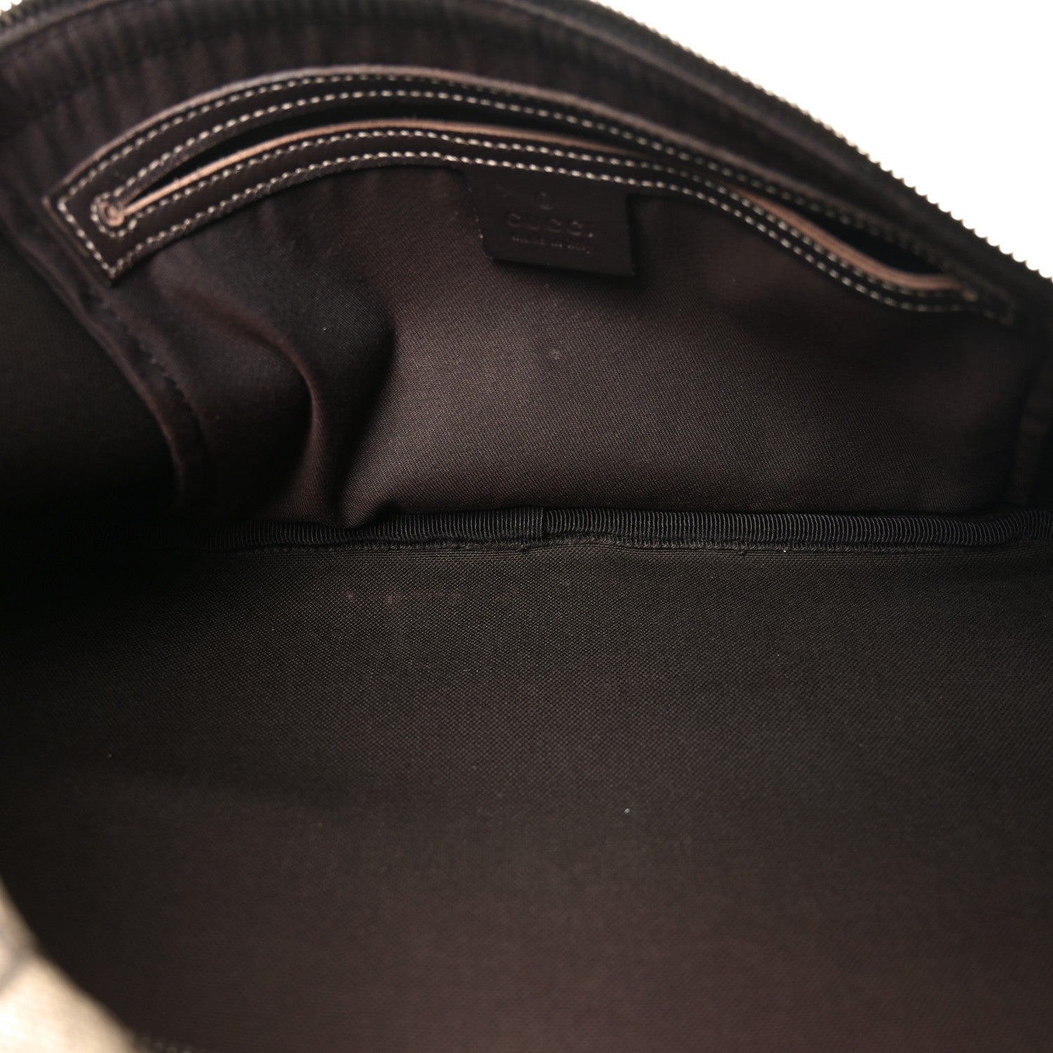 GG Supreme Monogram Belt Bag Dark Brown