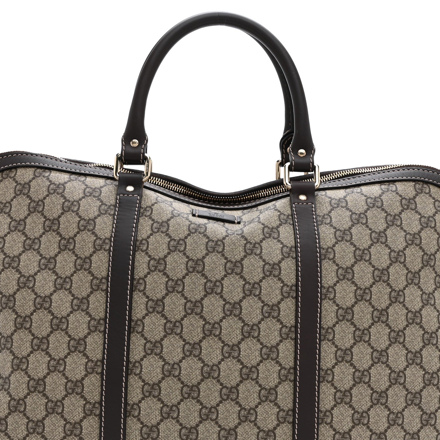 GG Plus Monogram Travel Bag Dark Brown