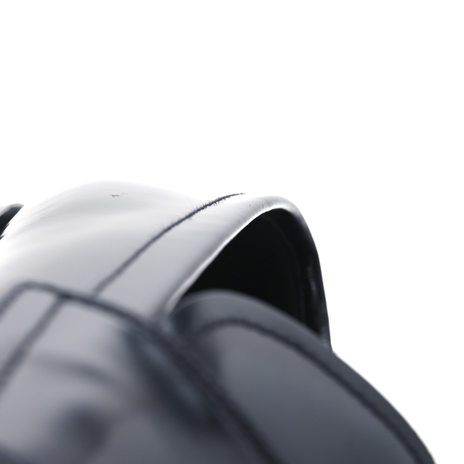 Spazzolato Fume Metal Triangle Logo Mens Loafers 8.5 Black