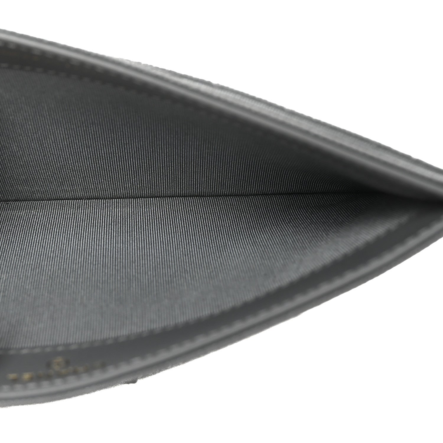 Caviar Quilted Classic Strap Pouch Grey