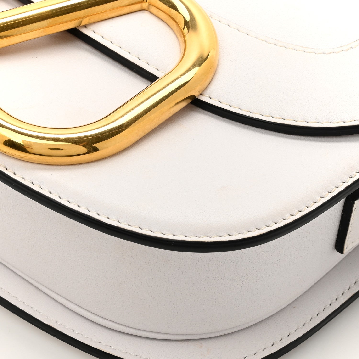 Smooth Calfskin Supervee Shoulder Bag Optic White