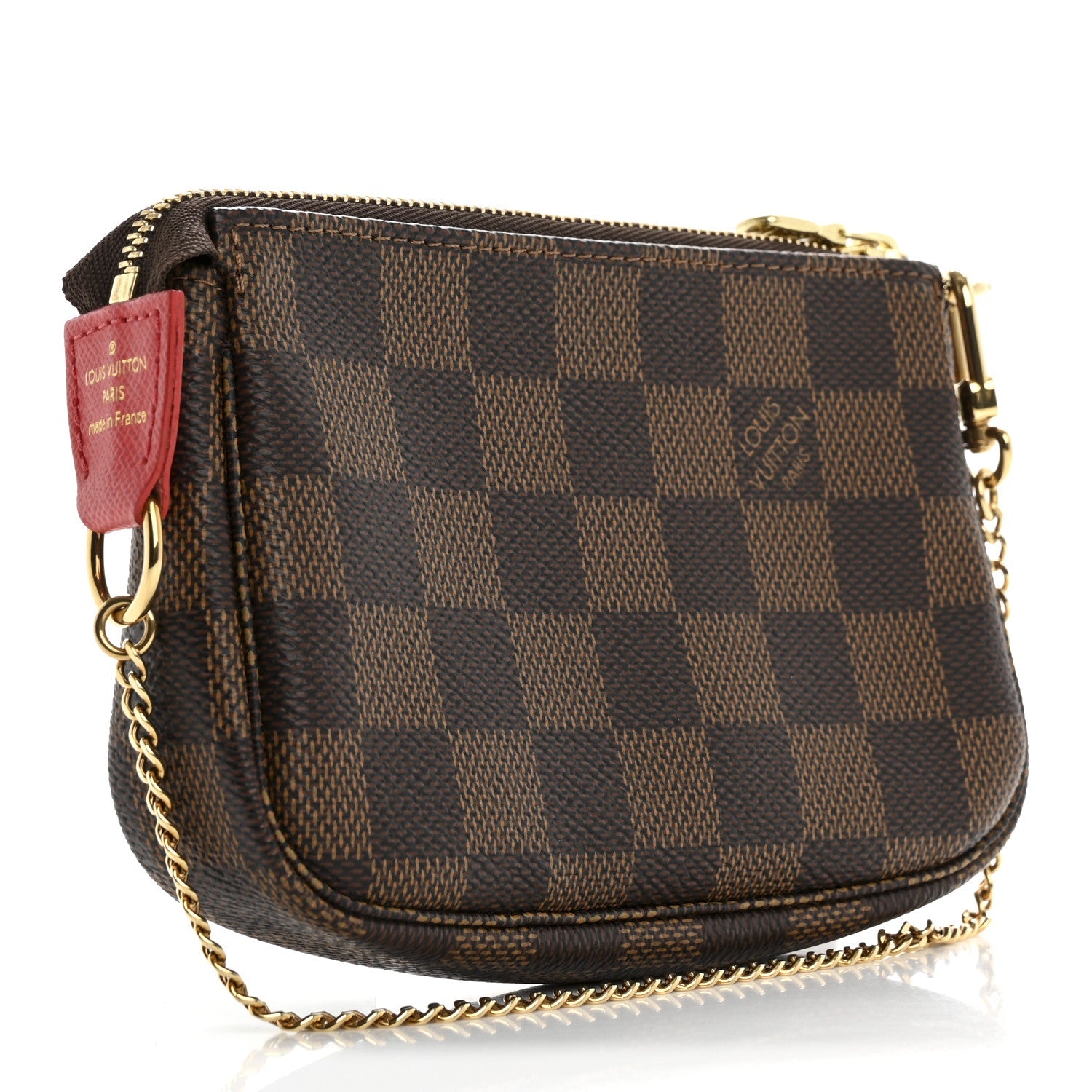 Damier Ebene 2019 Christmas Animation Mini Pochette Accessories Red