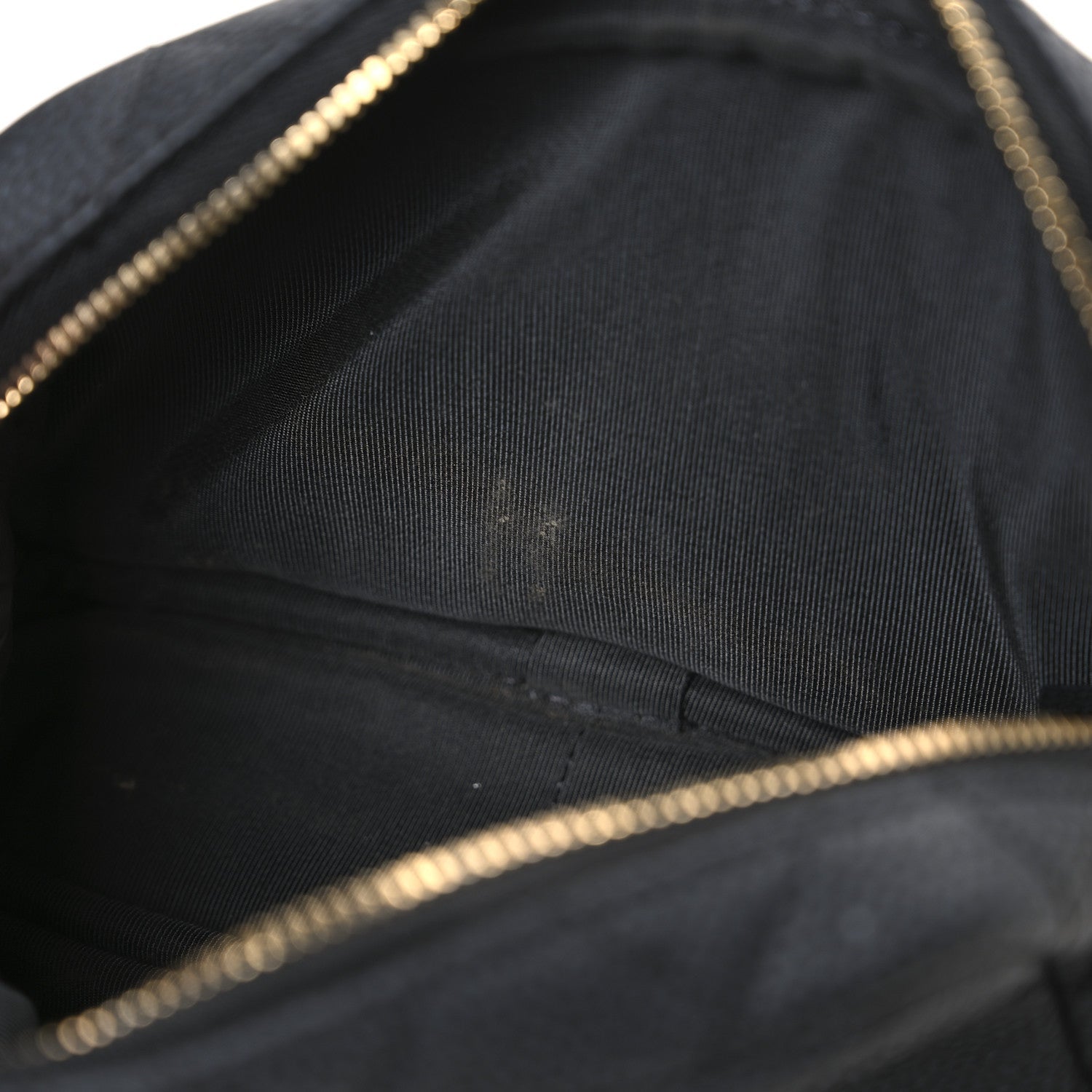 Iridescent Caviar Quilted Mini Coco Tassel Camera Case Black