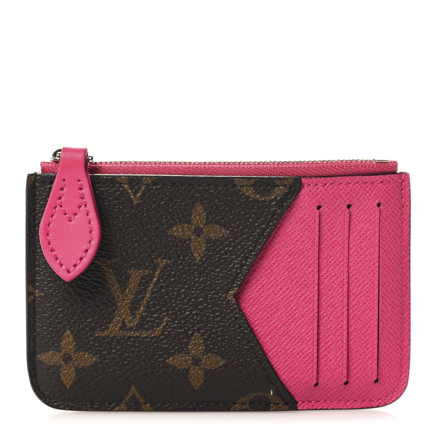 Monogram Calfskin Coin Card Holder Rose