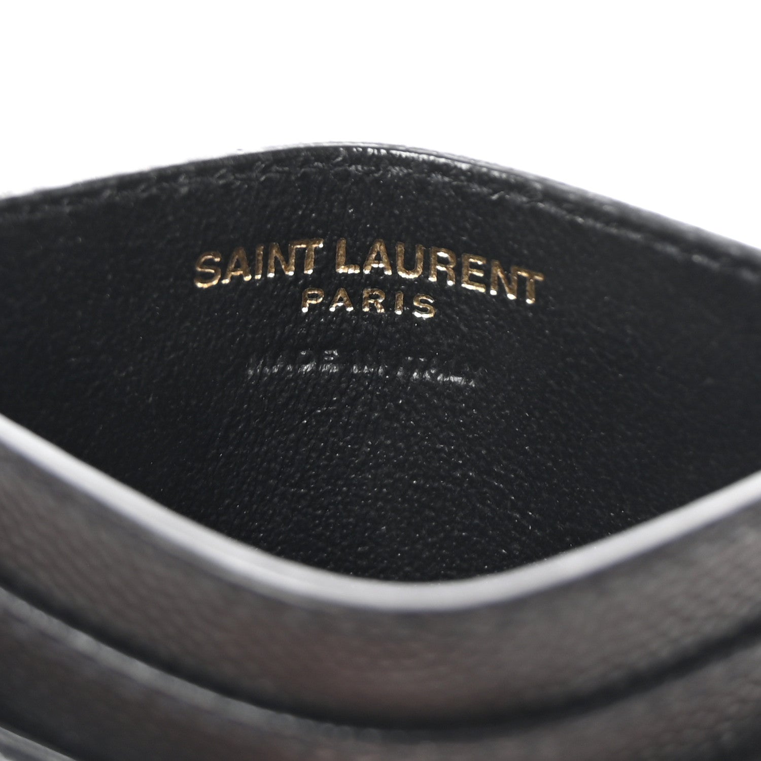 Grain De Poudre Matelasse Chevron Monogram Credit Card Case Black