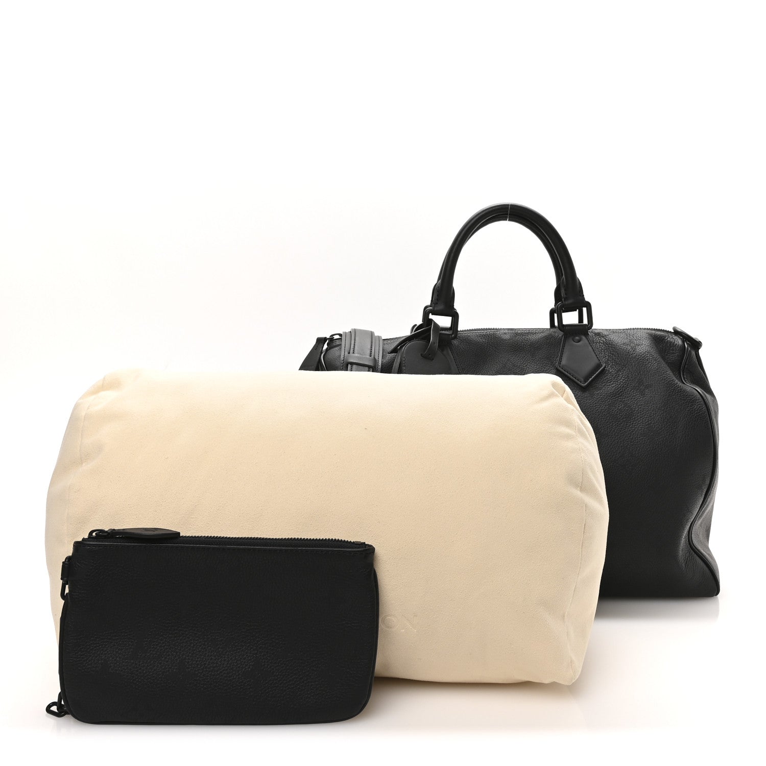 Calfskin Monogram Speedy P9 Bandouliere 40 Ultra Black