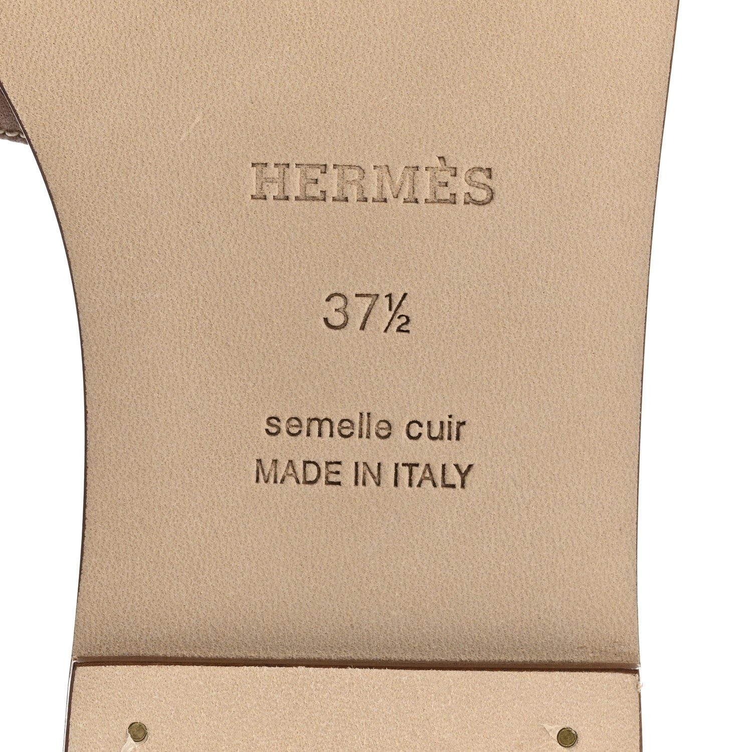 Box Calfskin Oran Sandals 37.5 Gold