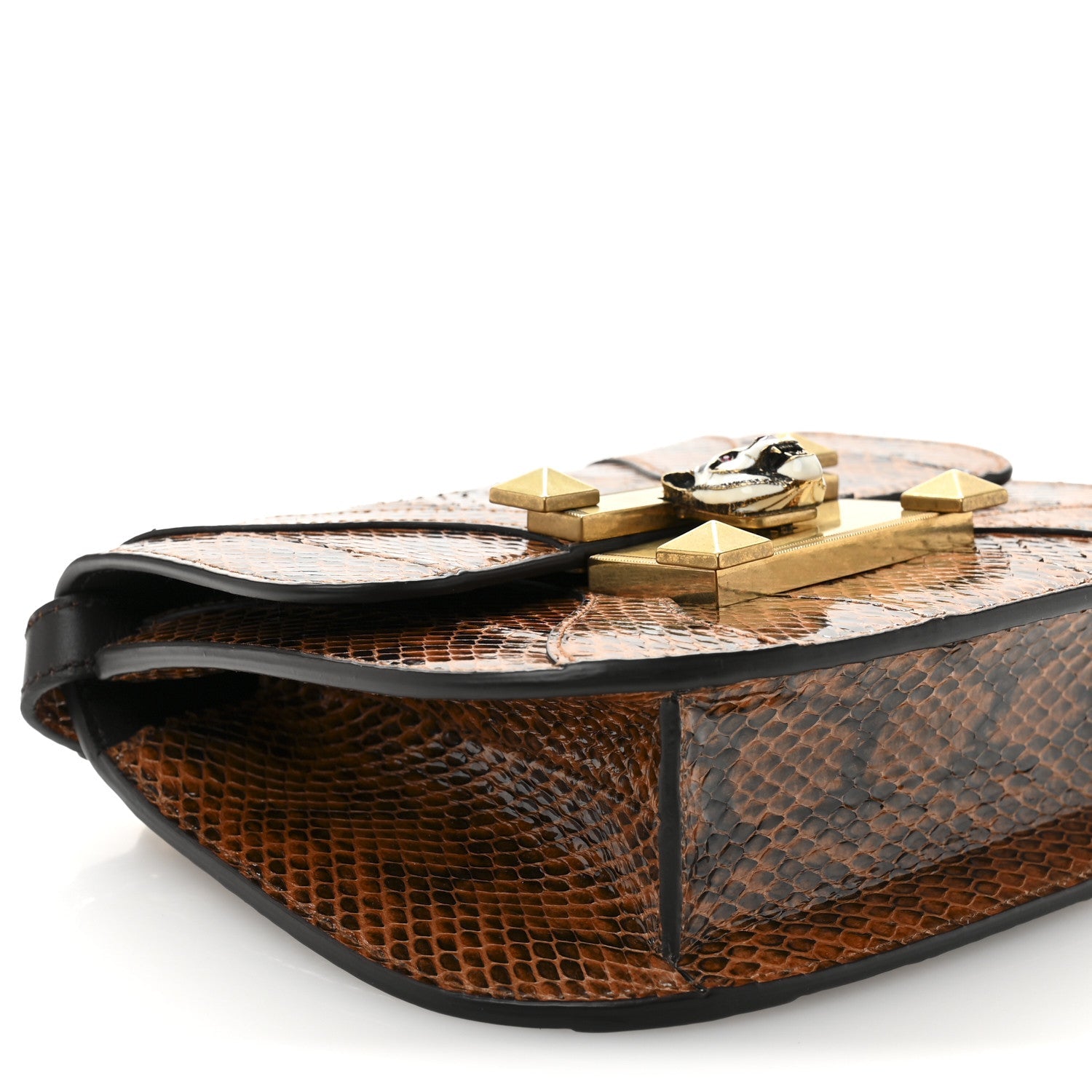 Elaphe Radiata Crystal Small Osiride Shoulder Bag Bright Cuir Ruby