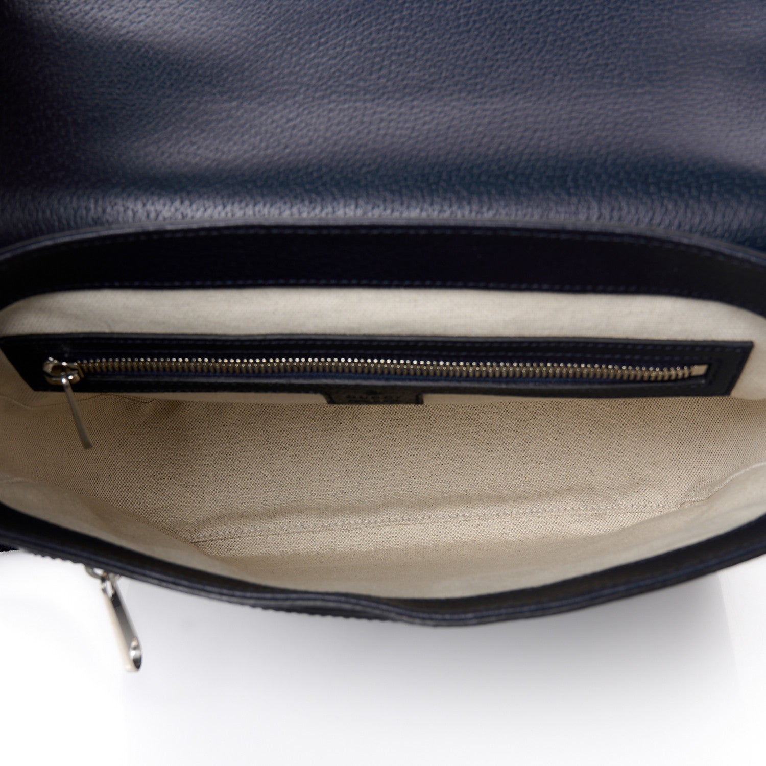 Tender GG Supreme Monogram Textured Dollar Calfskin Ophidia Messenger Bag Dark Blue