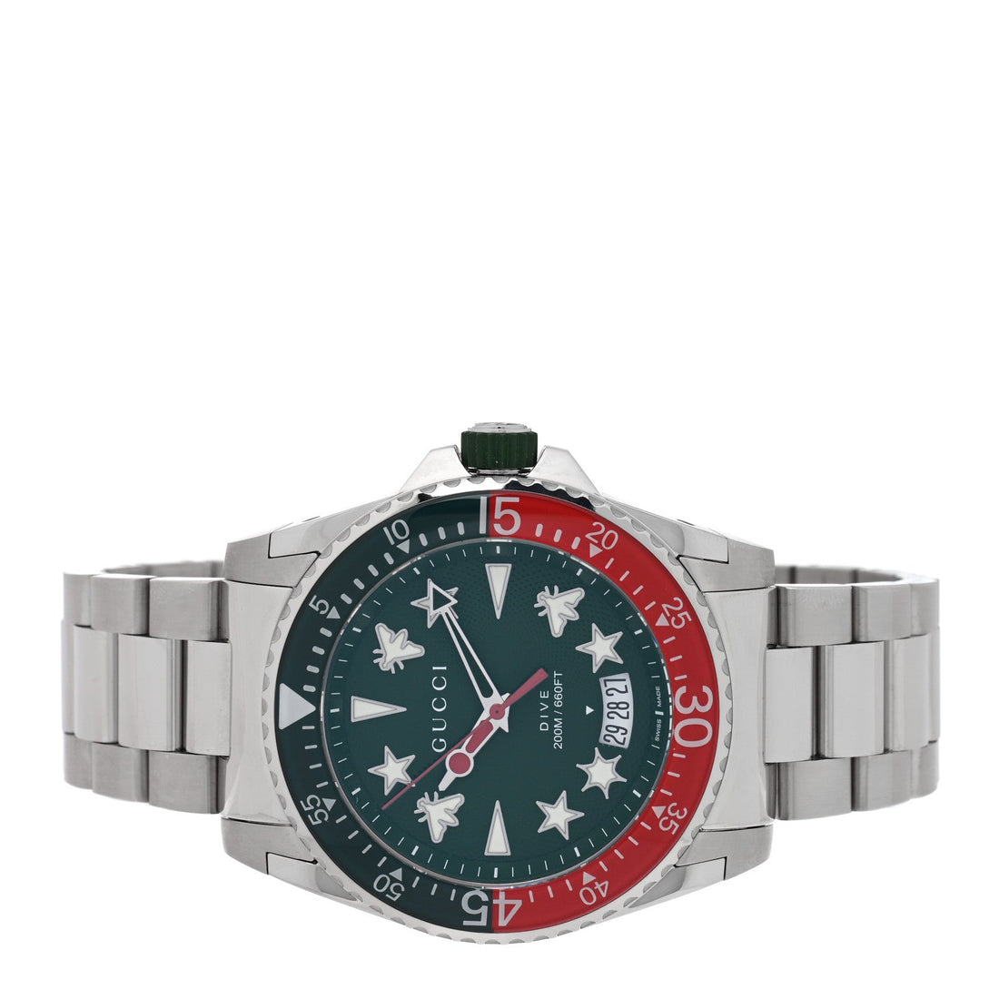 Stainless Steel 45mm Dive Quartz Watch Green