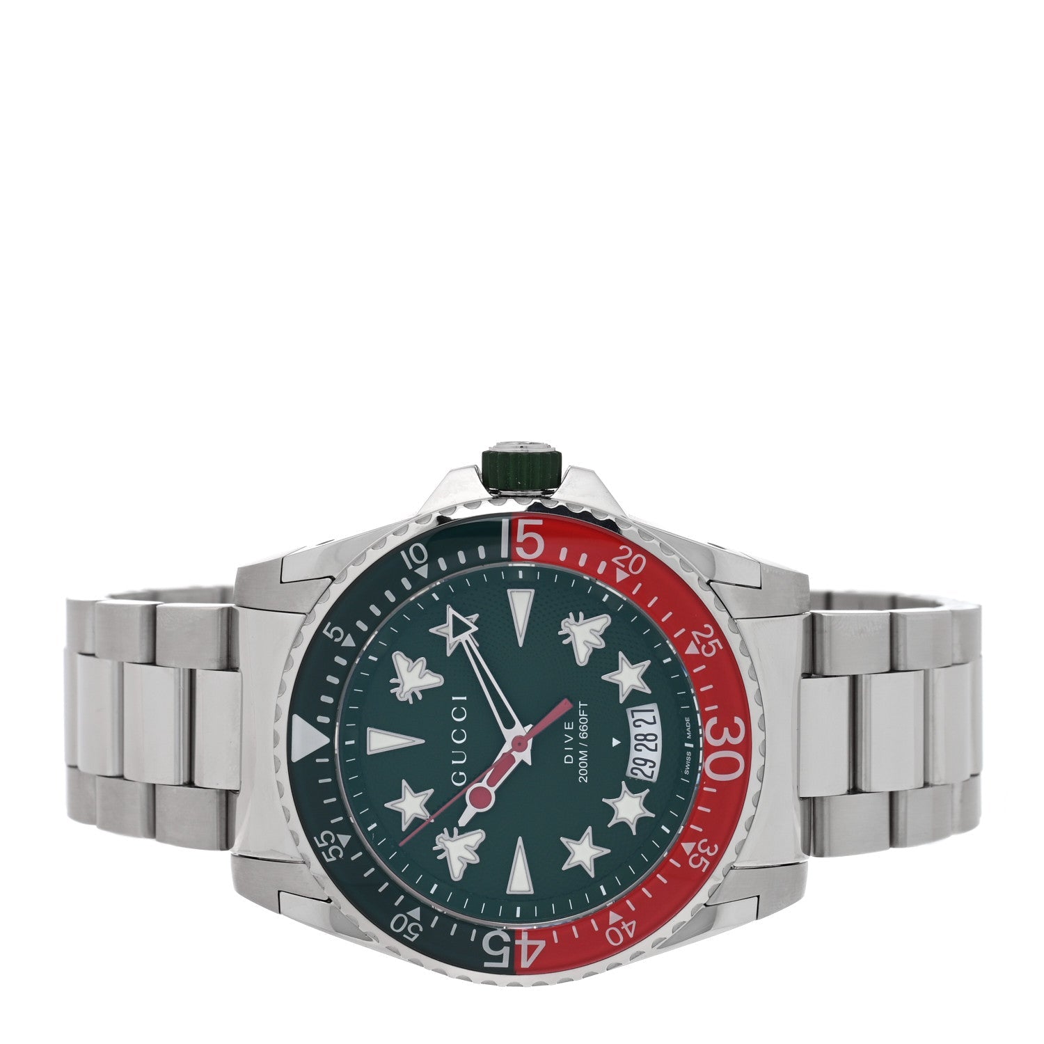 Stainless Steel 45mm Dive Quartz Watch Green