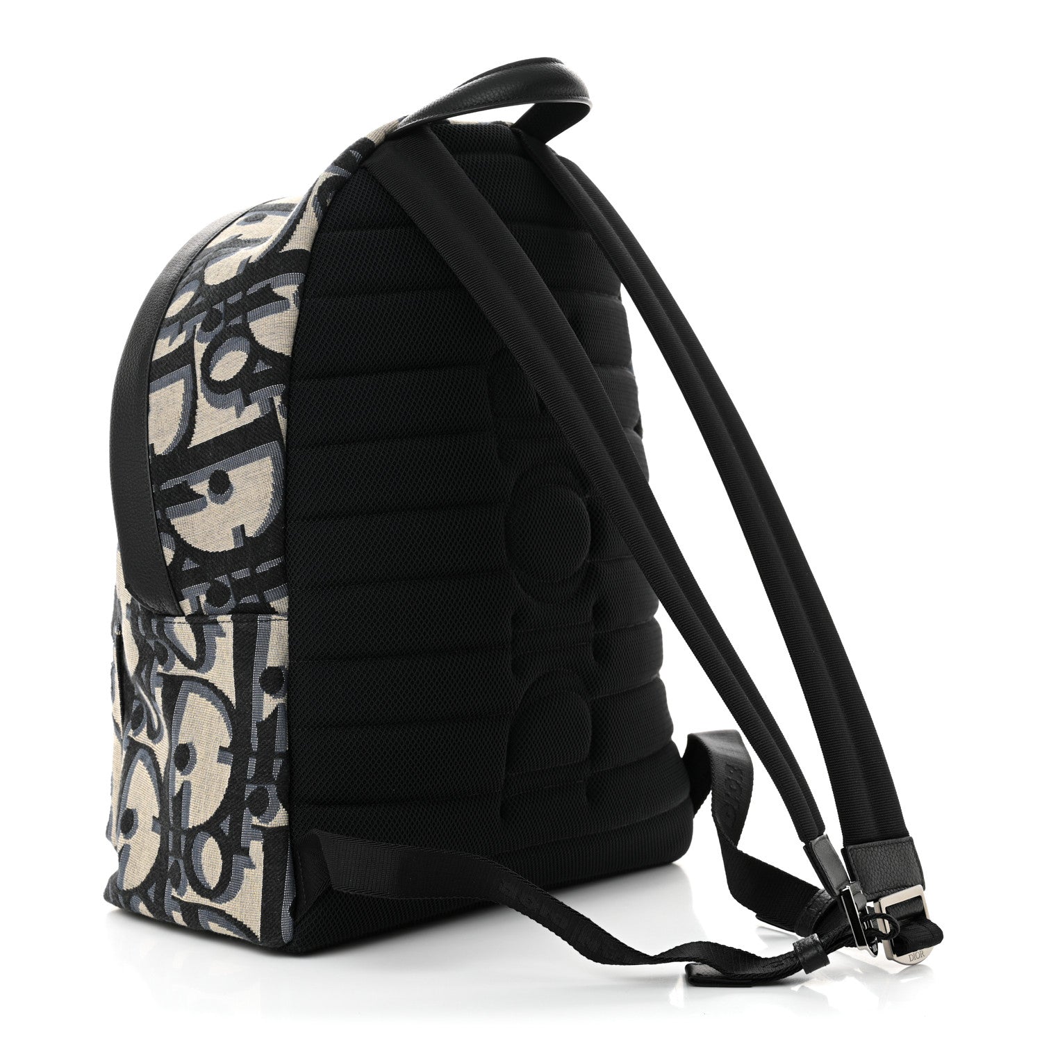 Oblique Maxi Calfskin Rider Kid's Backpack Beige Blue