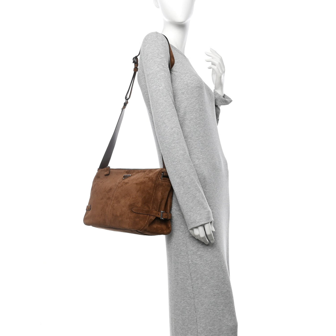 Scamosciato Suede Shoulder Bag Cacao