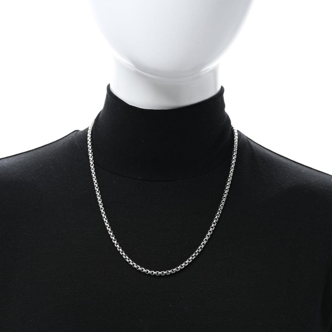 Sterling Silver 3.6mm Box Chain Necklace 20"