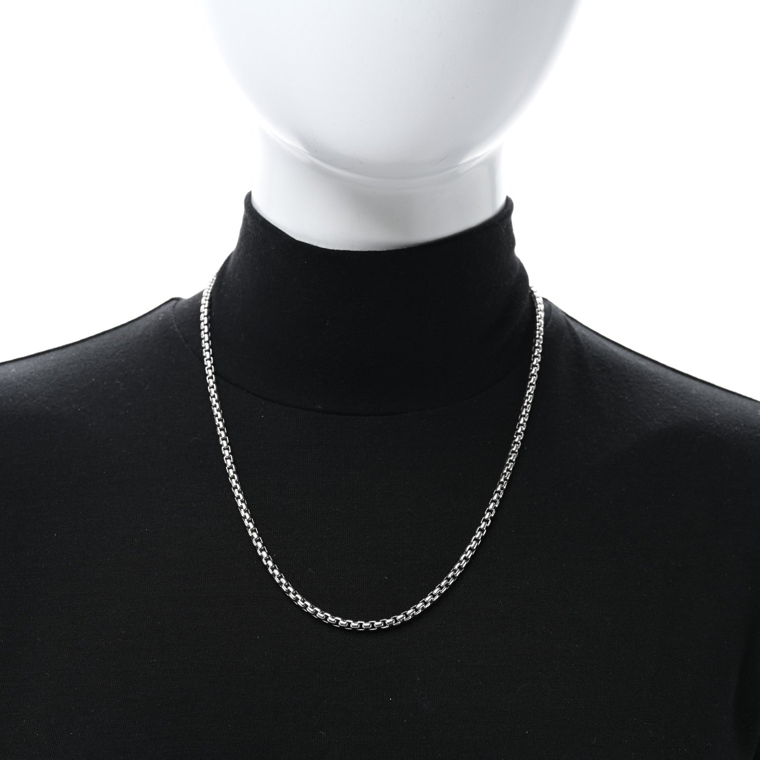 Sterling Silver 3.6mm Box Chain Necklace 20"