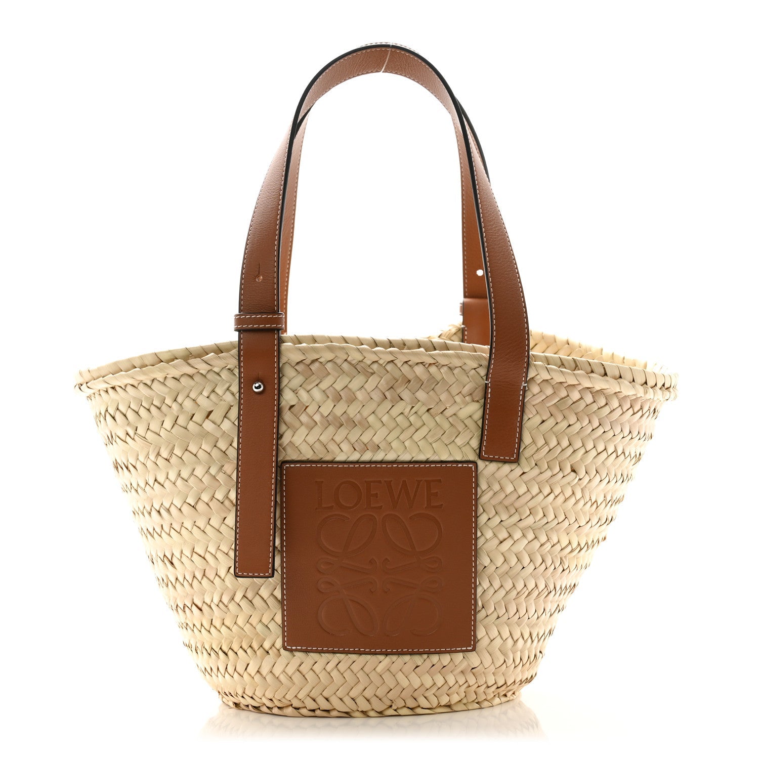 Raffia Basket Tote Bag Natural Tan