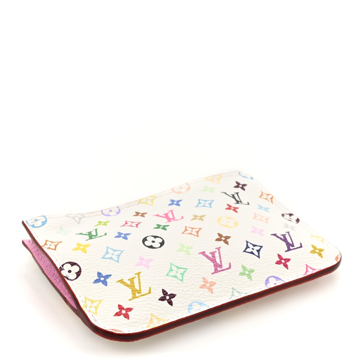 Monogram Multicolor Key Pouch White Litchi