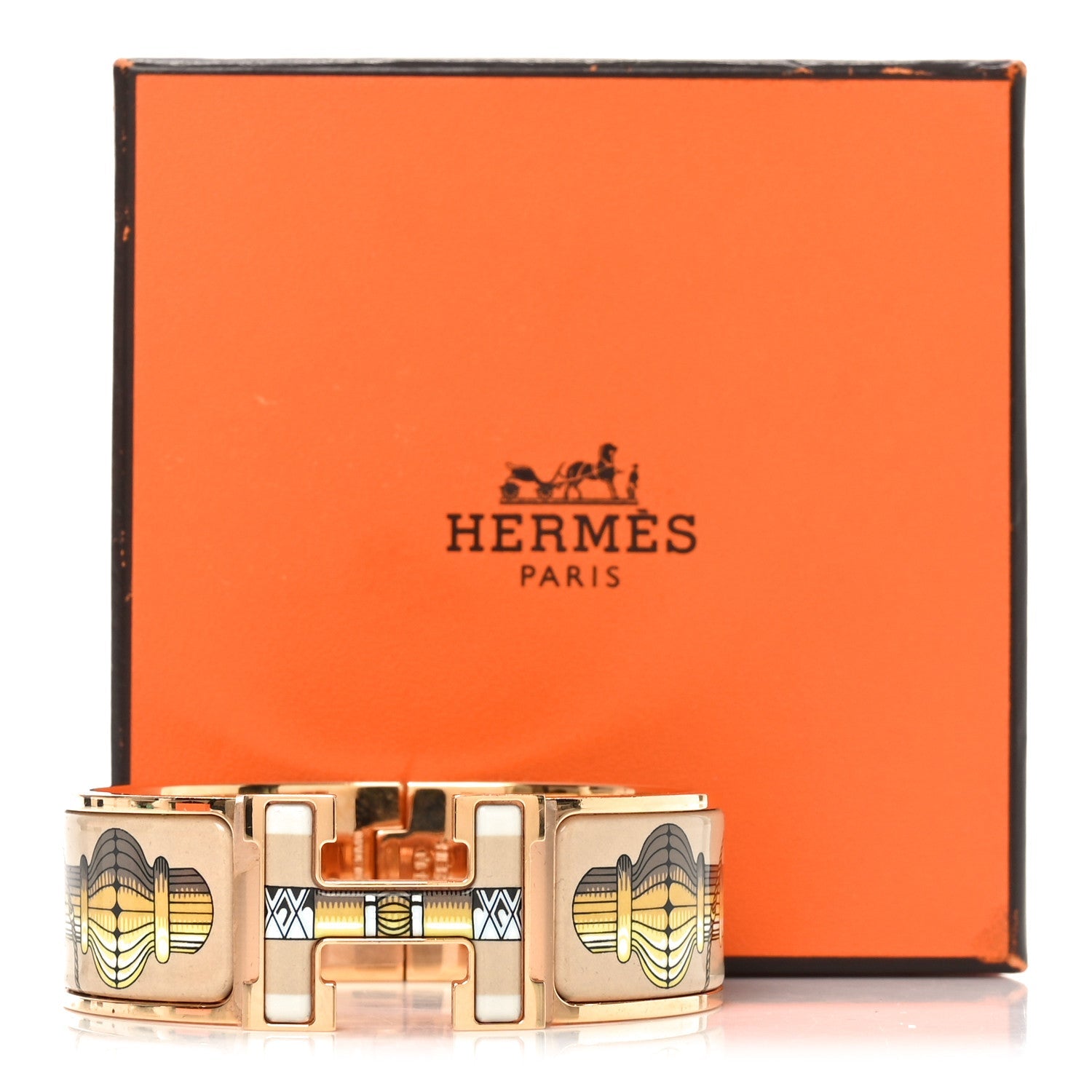 Enamel Wide Print Cliquetis Clic Clac H Bracelet PM Songe Nuit