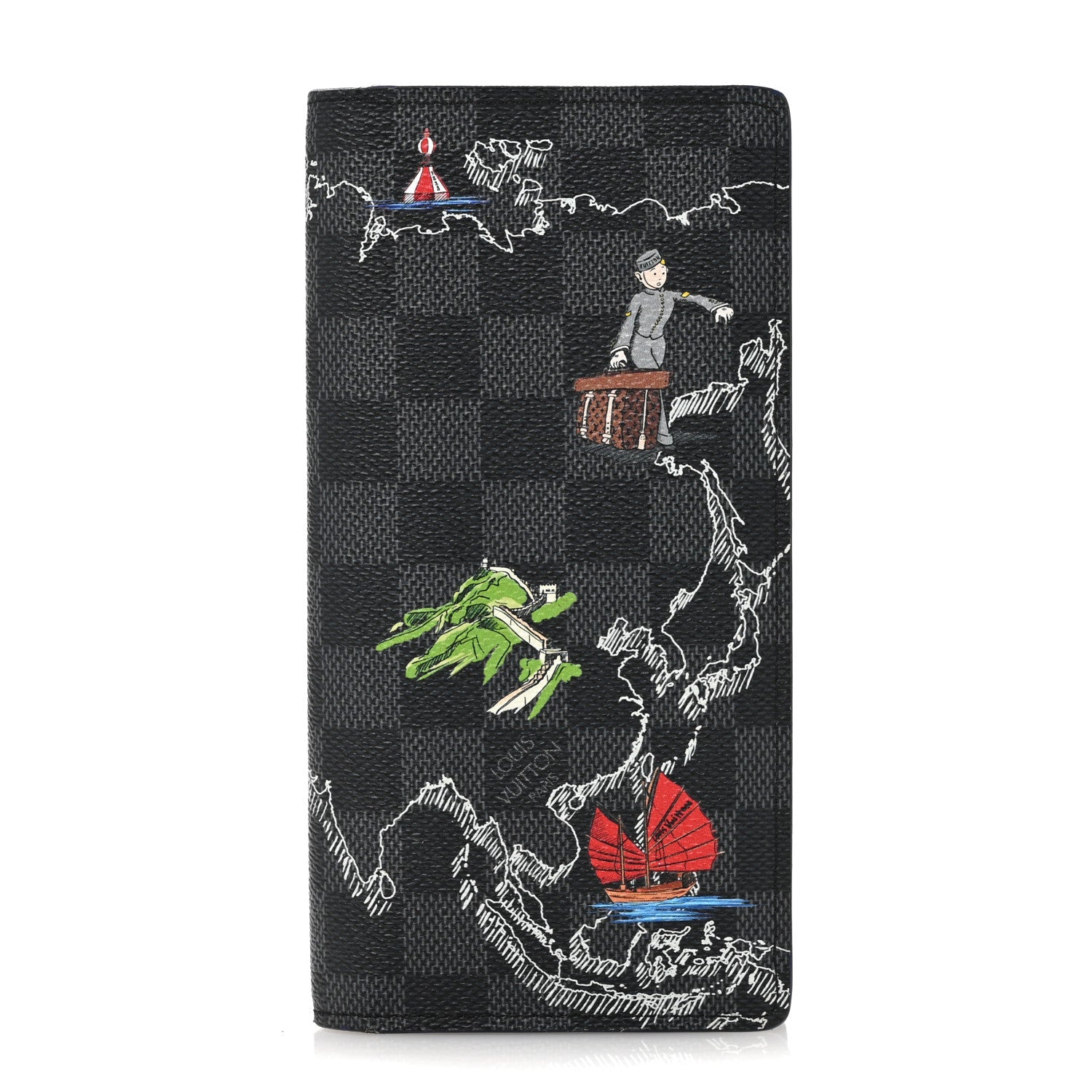 Damier Graphite Map of Asia Brazza Wallet