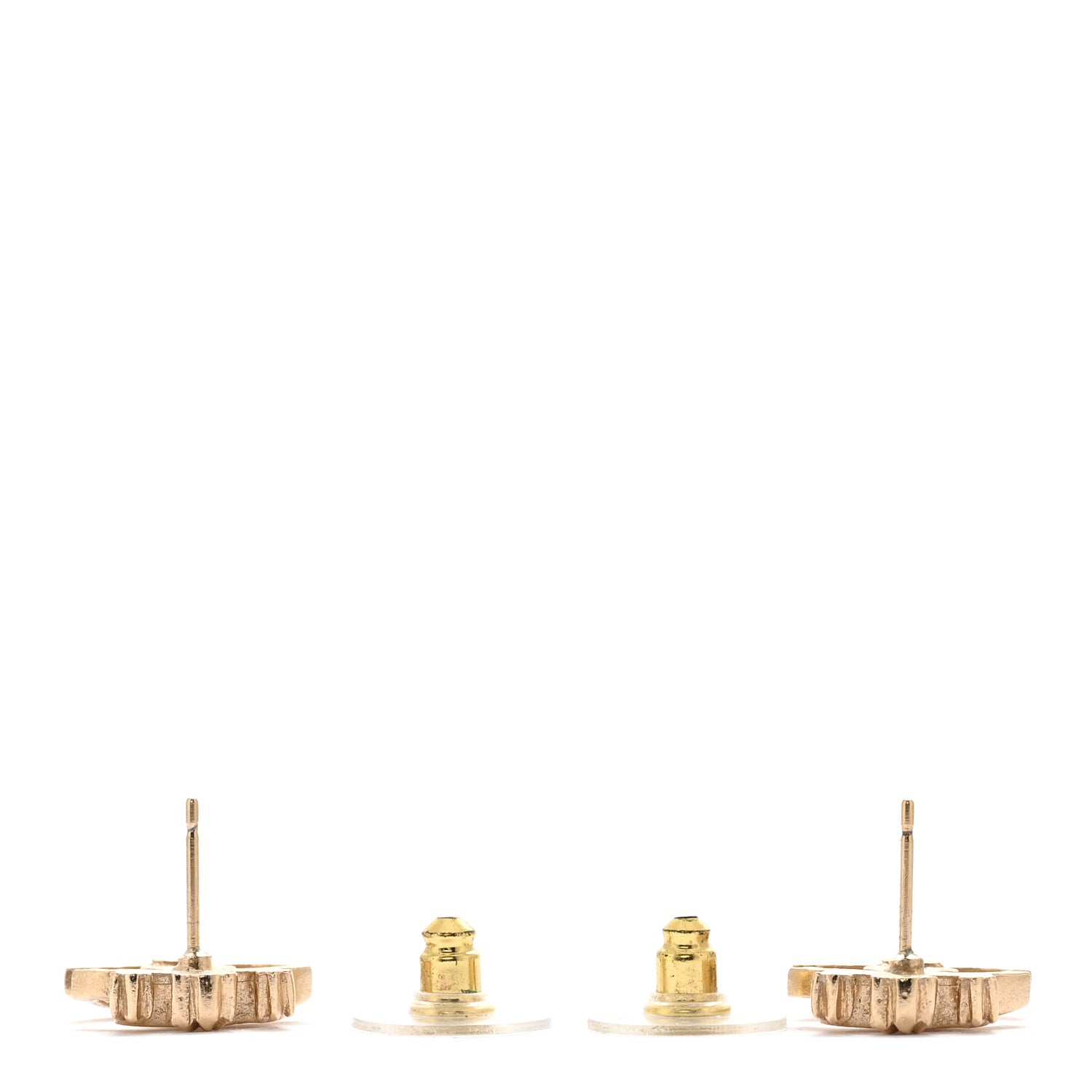 Crystal CC Crown Earrings Gold