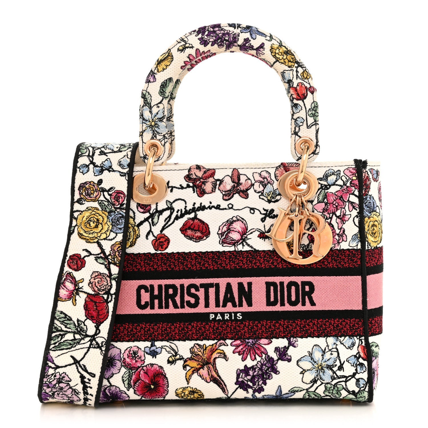 Canvas Florilegio Embroidered Medium Lady D-Lite White Multicolor