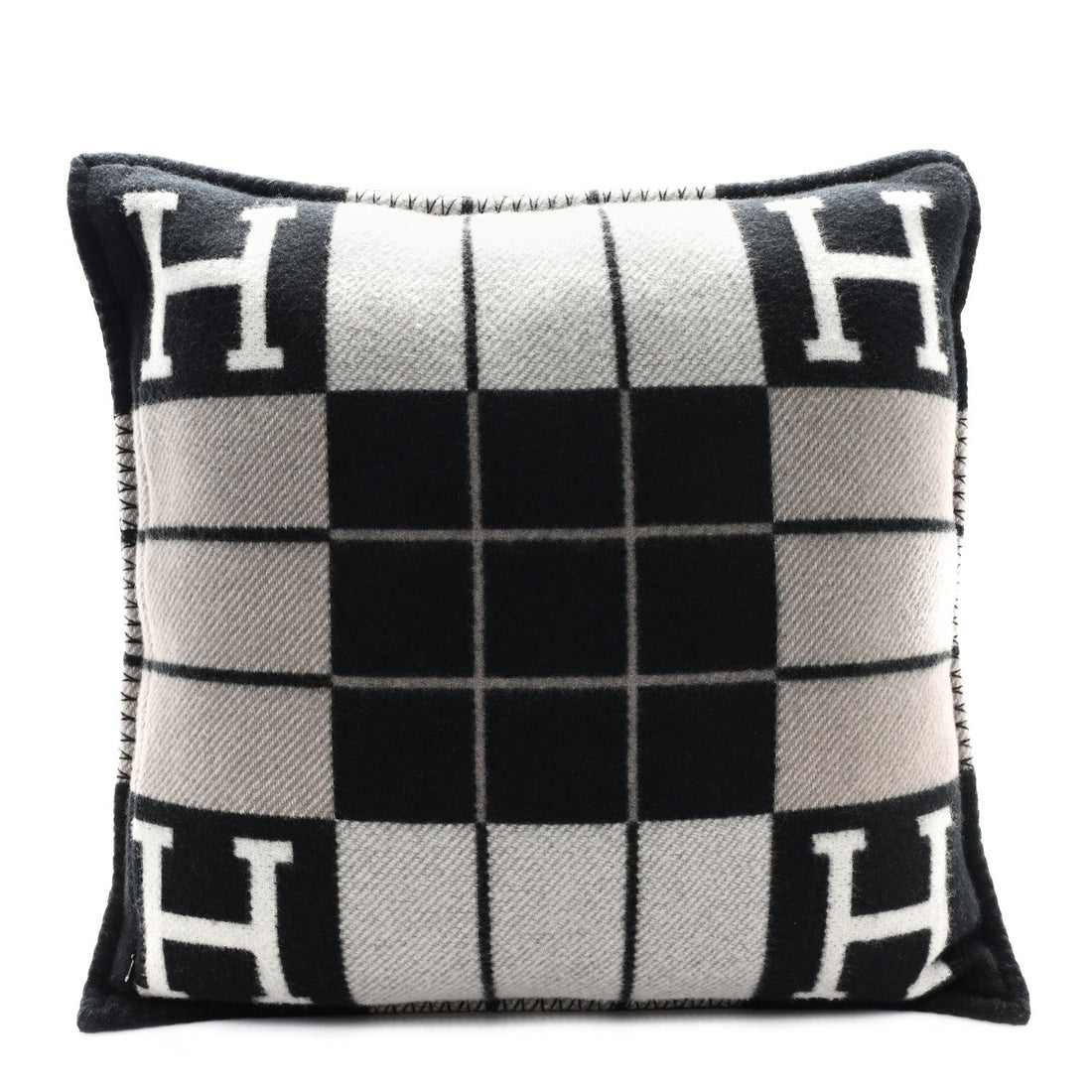 Wool Cashmere Avalon III Pillow PM Ecru Black