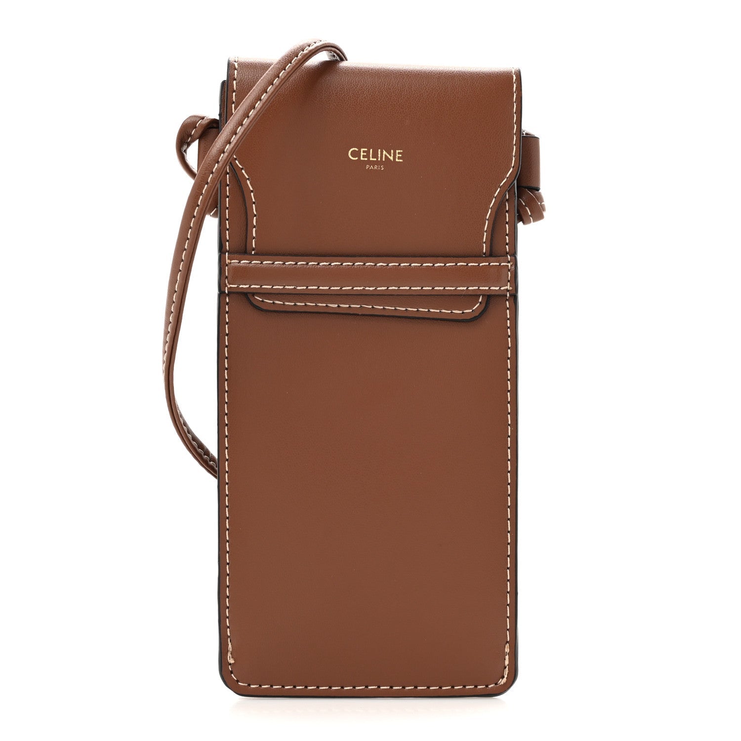 Smooth Calfskin Sunglasses Pouch Tan