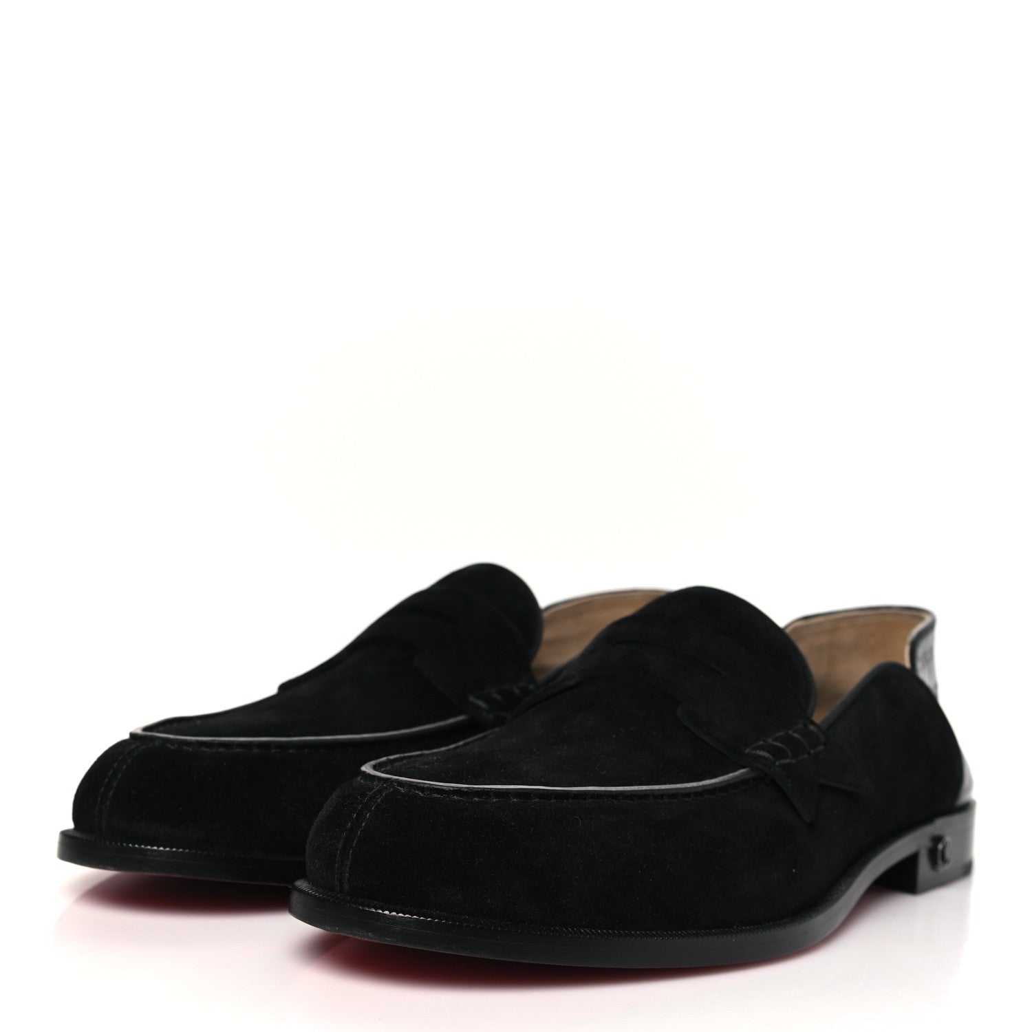 Crosta Alligator Embossed Mens Penny No Back Flat 42.5 Black