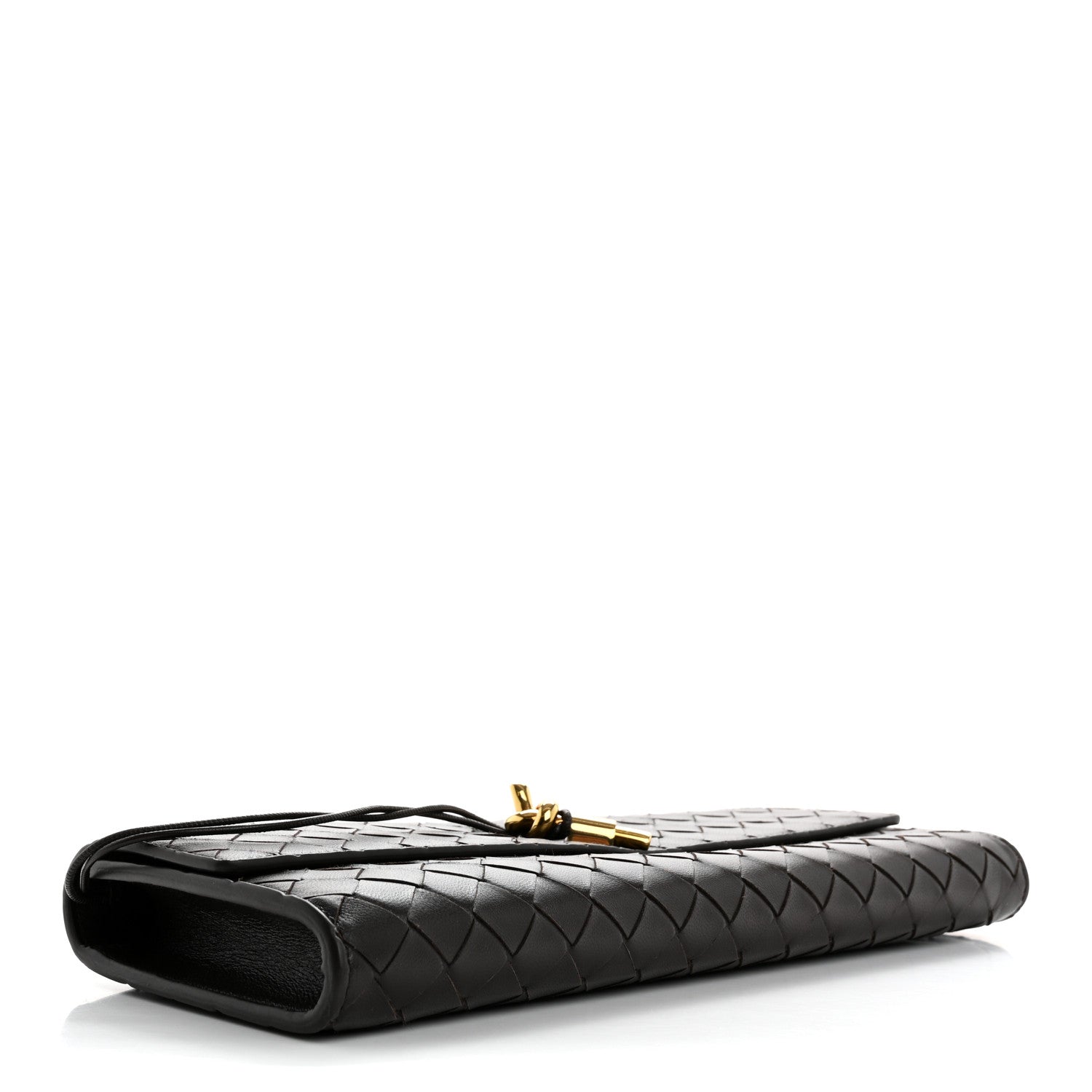 Nappa Intrecciato Long Andiamo Top Handle Clutch Fondant