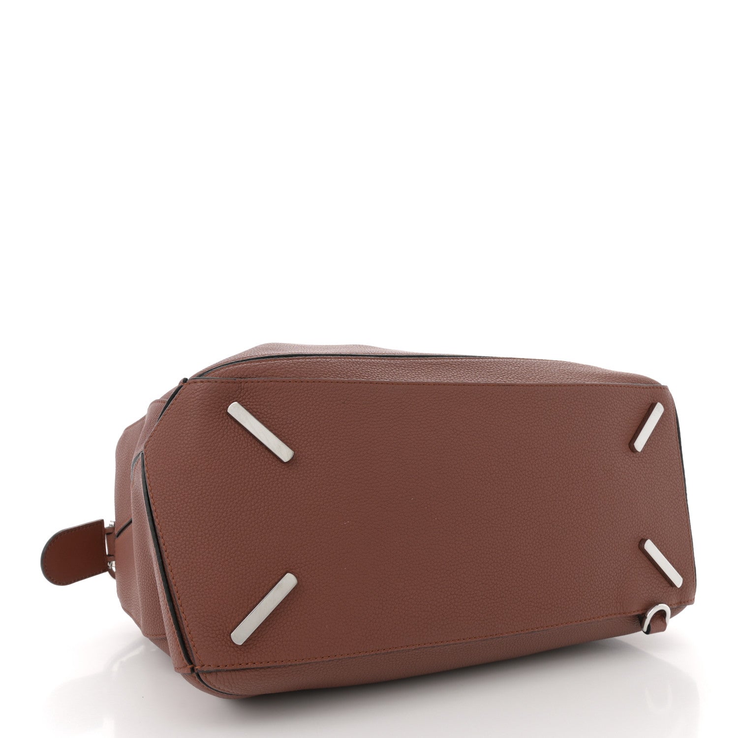 Grained Calfskin Large Puzzle Bag Brown