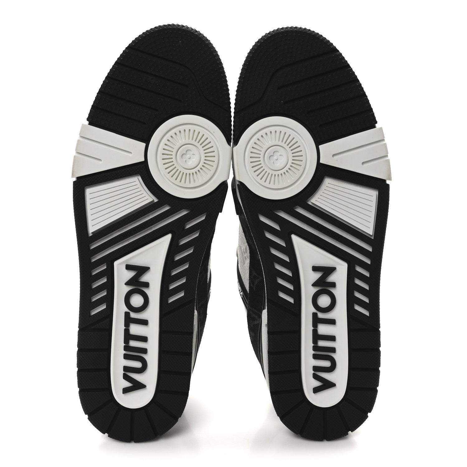 Calfskin Monogram Denim Mens LV Trainer Sneakers 9 Black