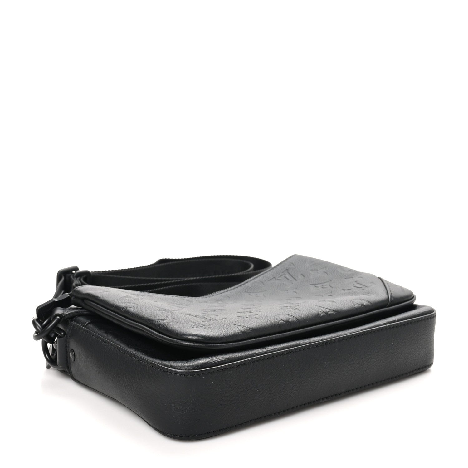 Calfskin Monogram Shadow Trio Messenger Black